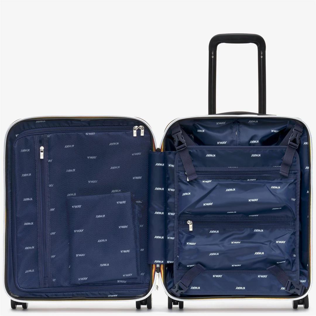 EUDOXIE LOGO<BR/>GREEN BLACKISH<BR/>Borsa trolley unisex in policarbonato K81372W WMR K-WAY