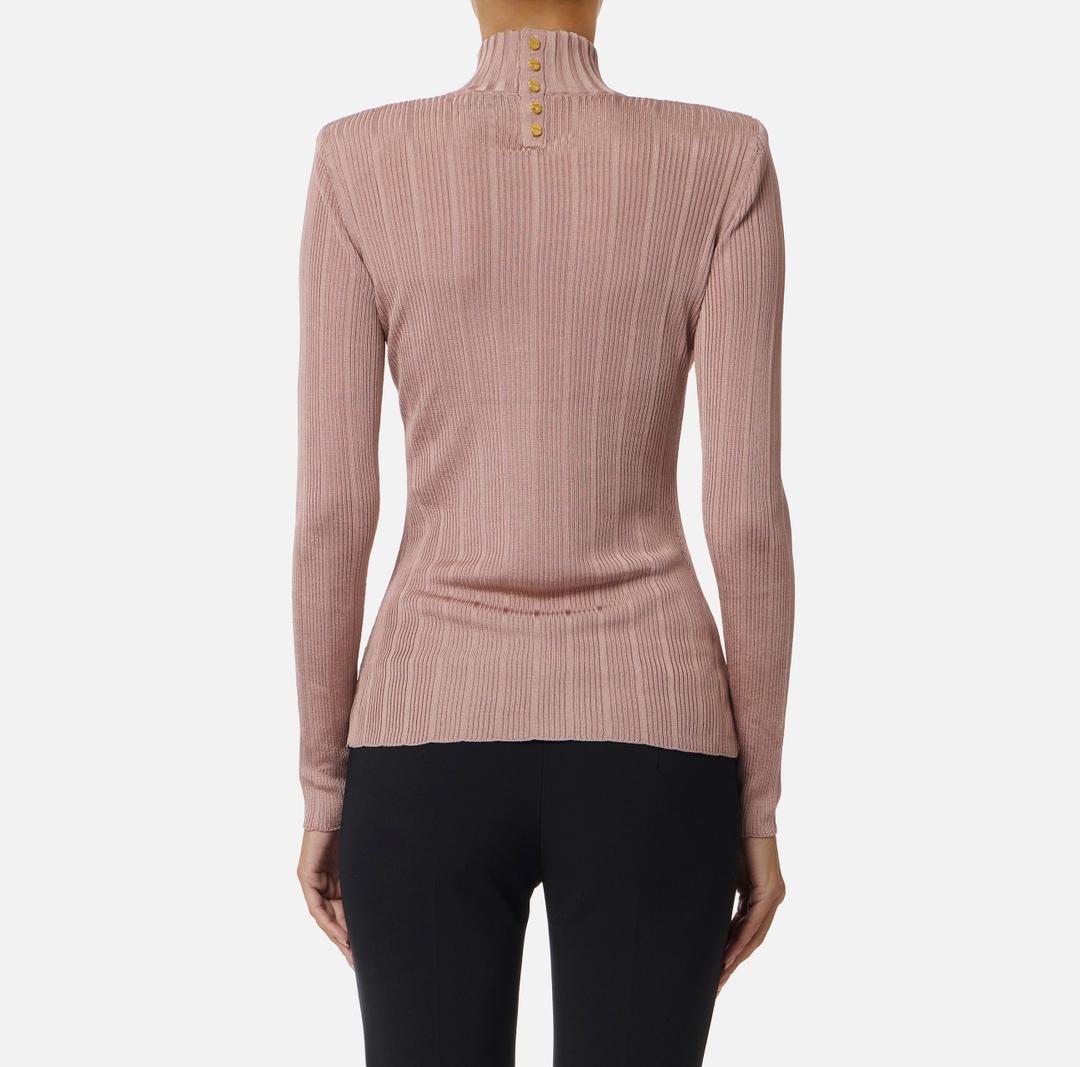 Maglia in filato di viscosa con dettagli logo MK22S56E2 EA6 ELISABETTA FRANCHI