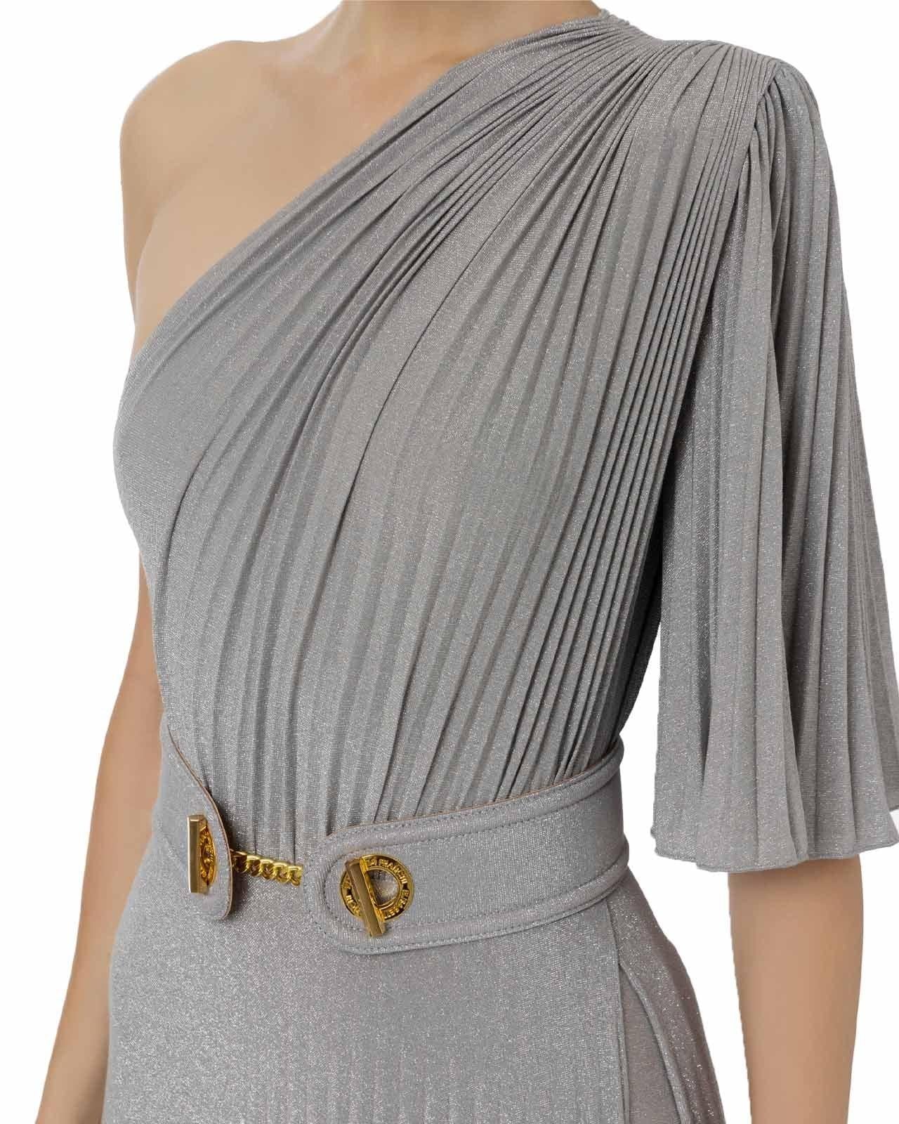 Abito red carpet monospalla in jersey lurex AB53441E2 900 ELISABETTA FRANCHI