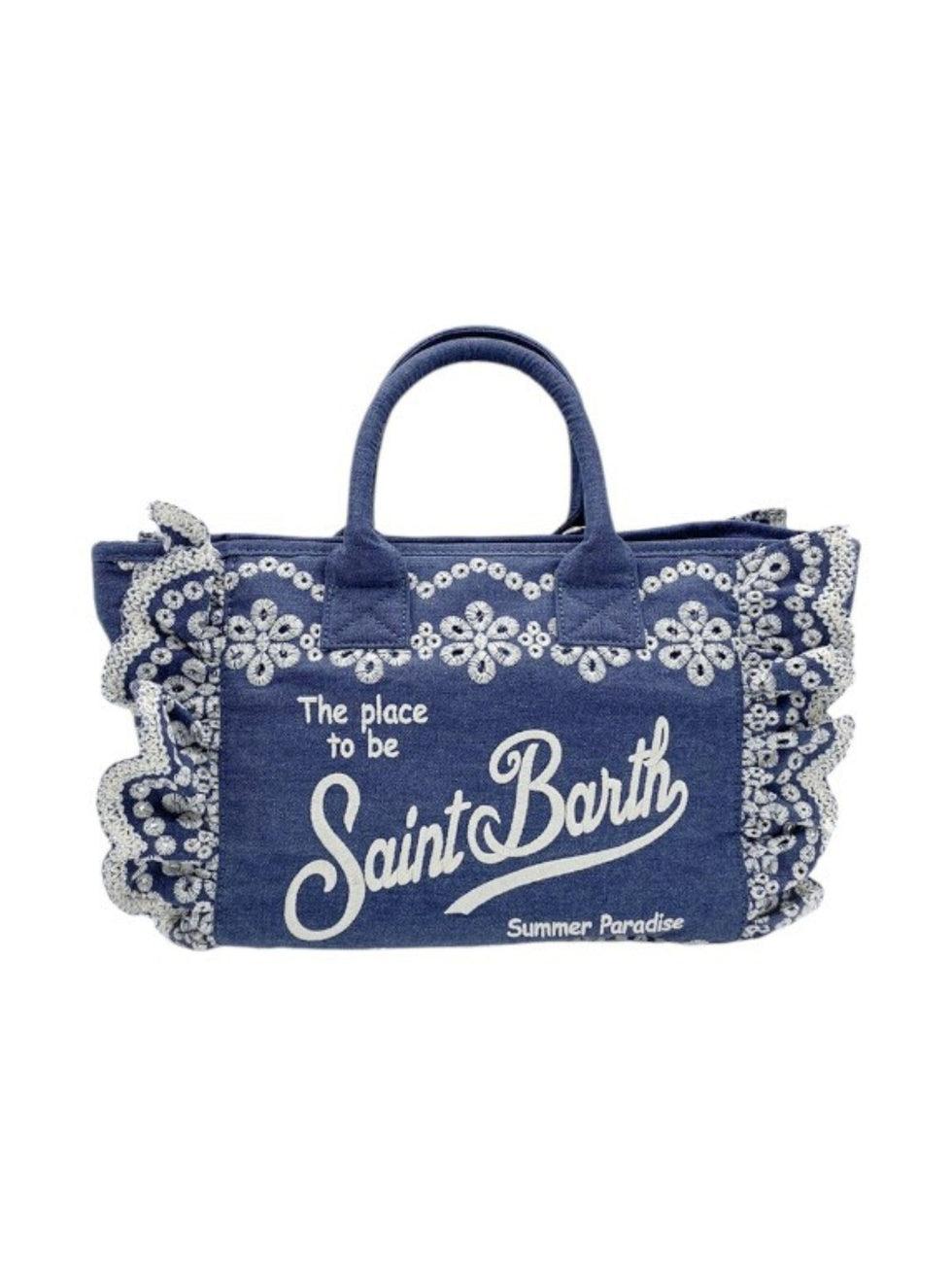 Borsa Colette MC2 Saint Barth denim con decorazione a occhielli COL0027 00485L MC2 SAINT BARTH