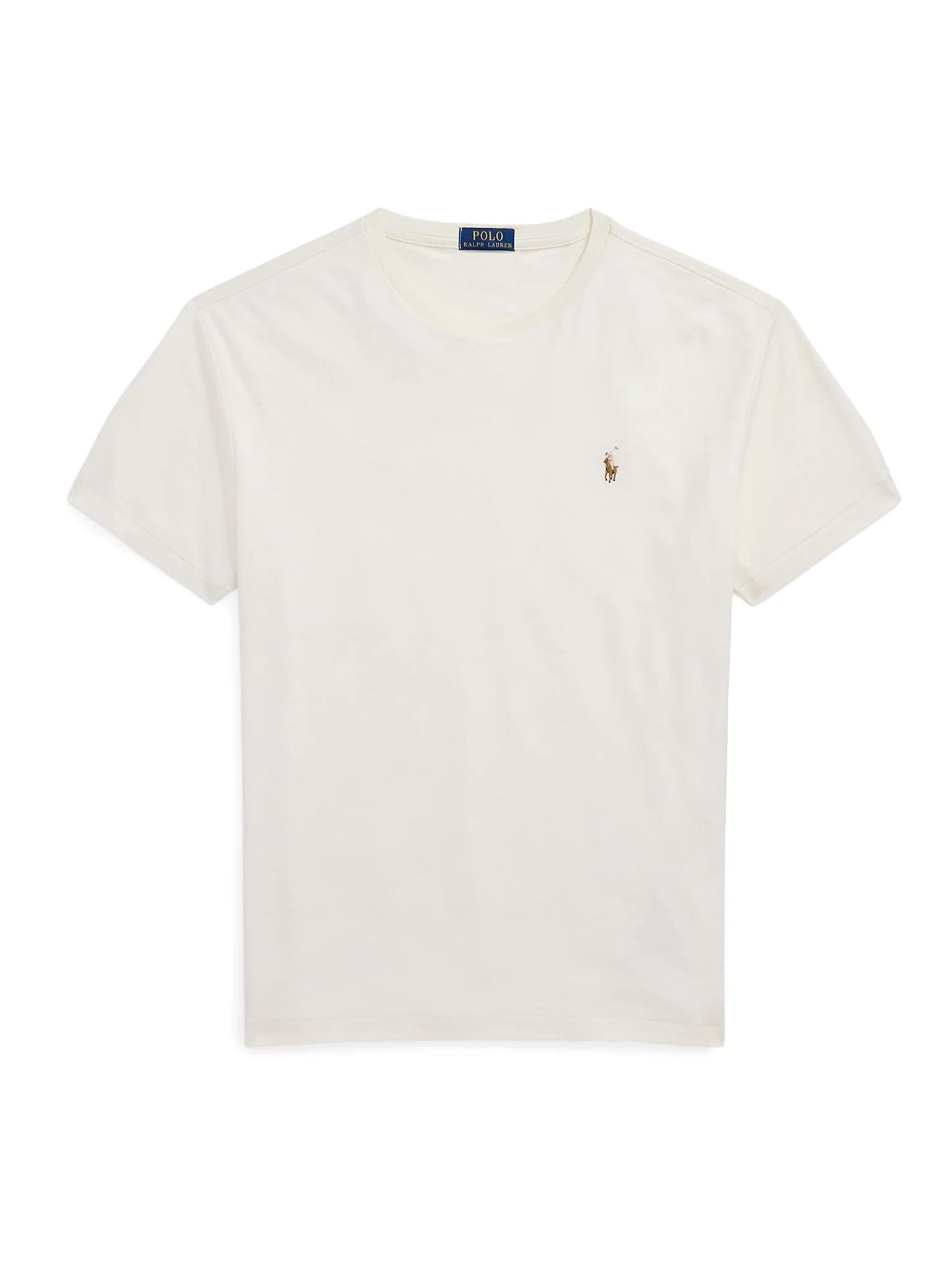 T-shirt in cotone con pony multicolor 710740727 094 RALPH LAUREN