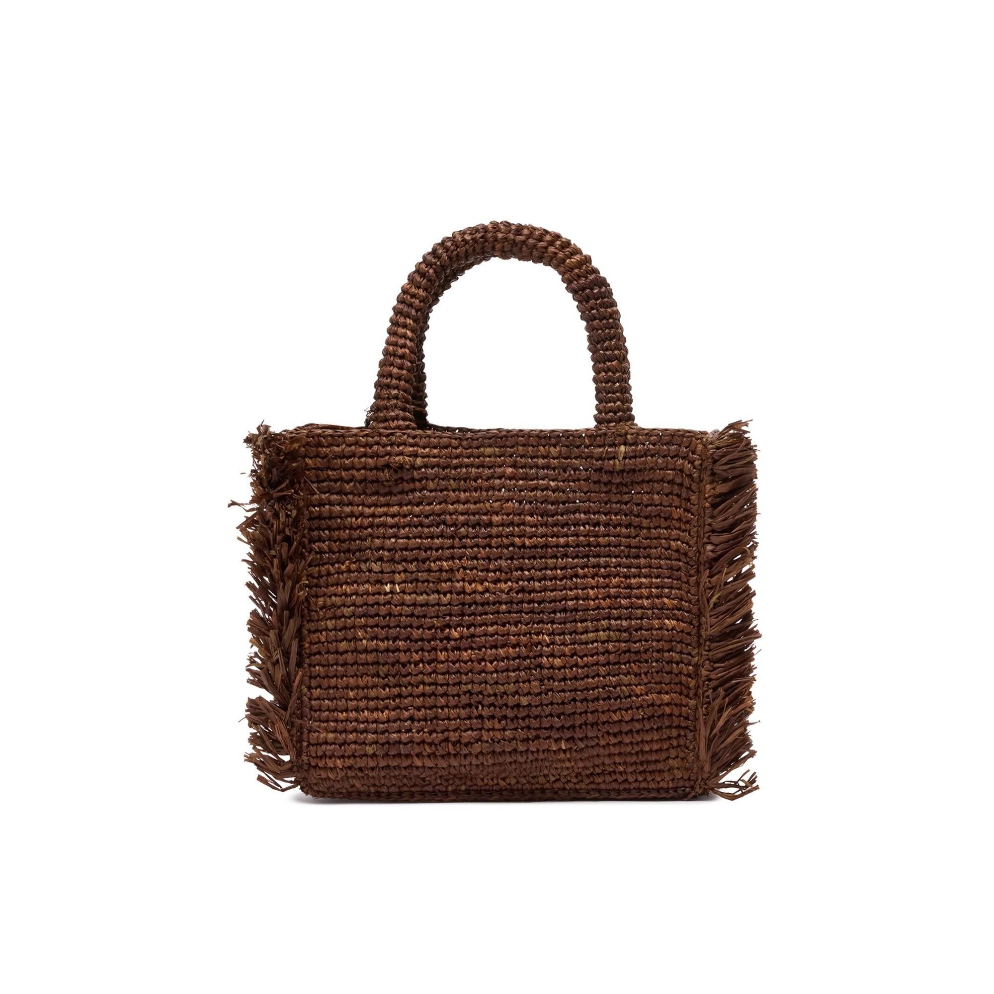 SAINT BARTH Borsa Vanity Mini marrone in rafia VAMI017 00452L MC2 SAINT BARTH