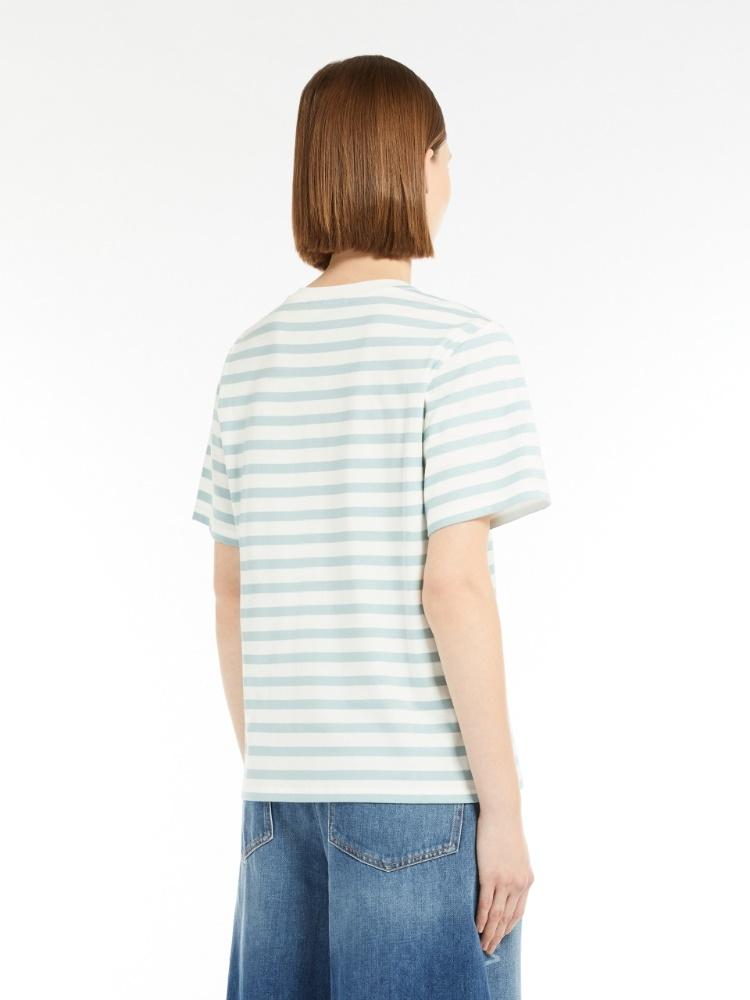 T-shirt donna girocollo in jersey di cotone a righe SATRAPO 014 WEEKEND