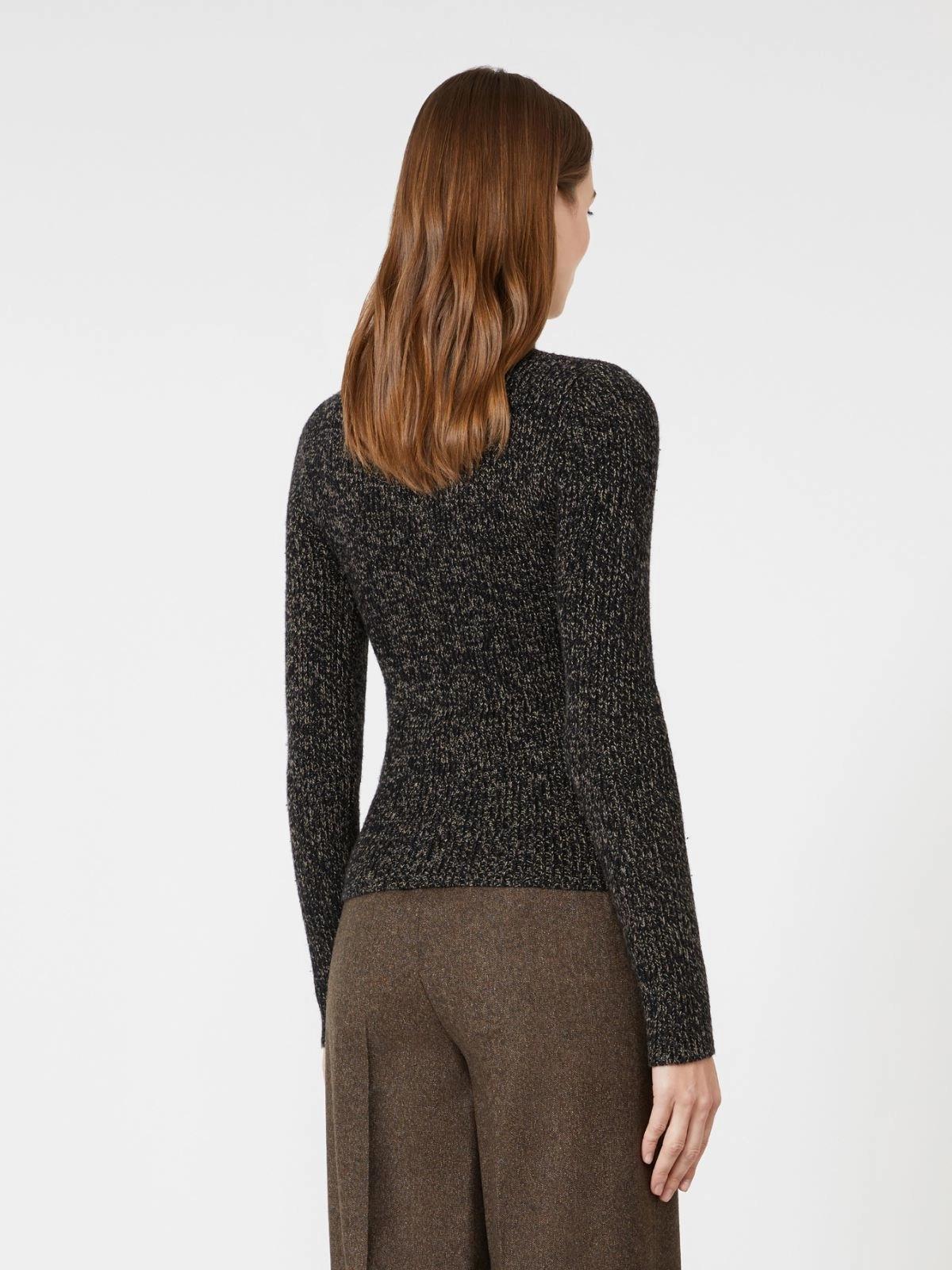 Dolcevita in mouliné di lana e cachemire - Cammello<BR/> AZULENE1234 004 MAX MARA