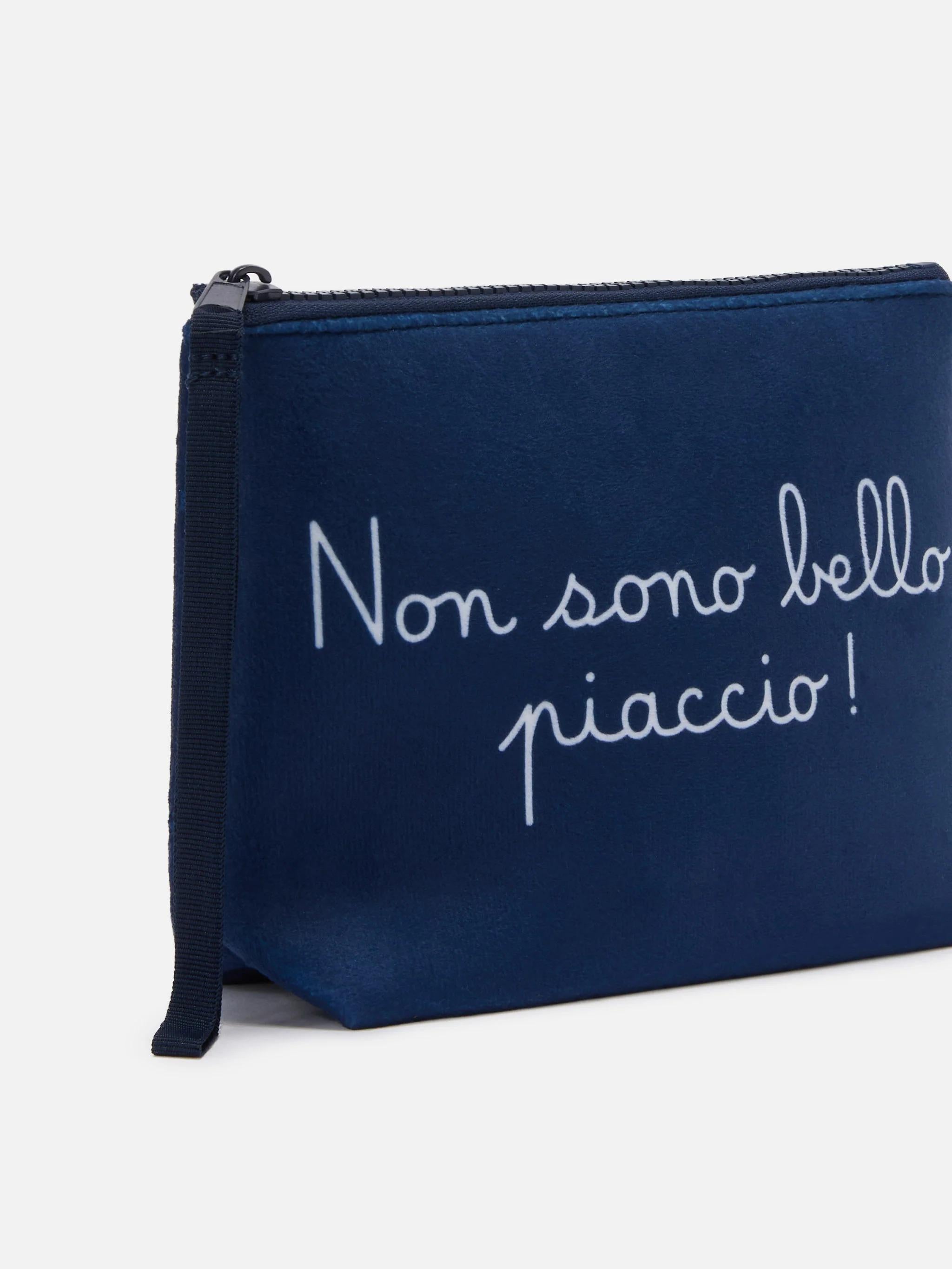 Pochette in lana Aline con stampa Non sono bello, piaccio! ALI0002 02828I MC2 SAINT BARTH