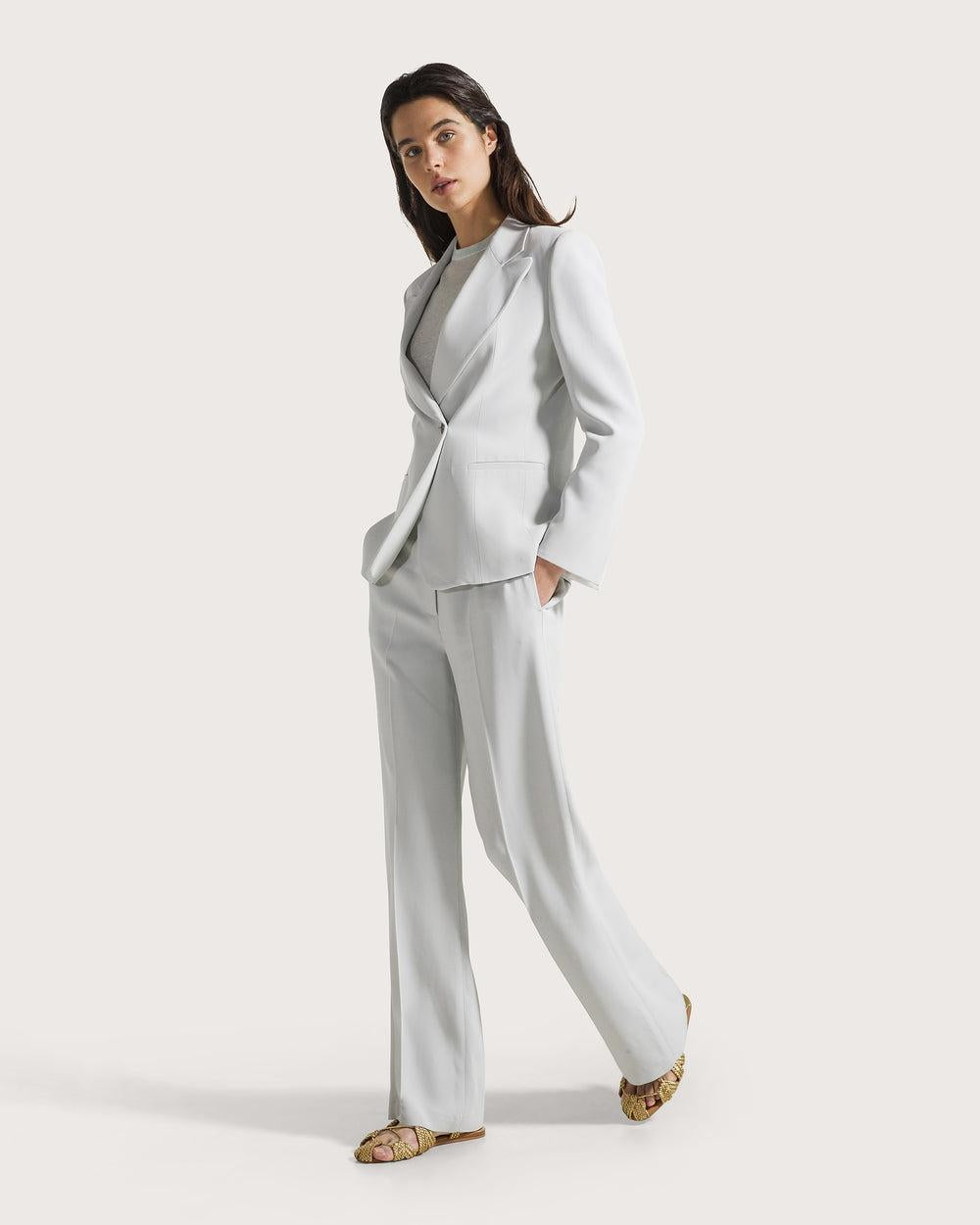 Pantalone lungo relax fit elasticato dietro in cady crêpe viscosa<BR/> PT1173460206 902 SEVENTY
