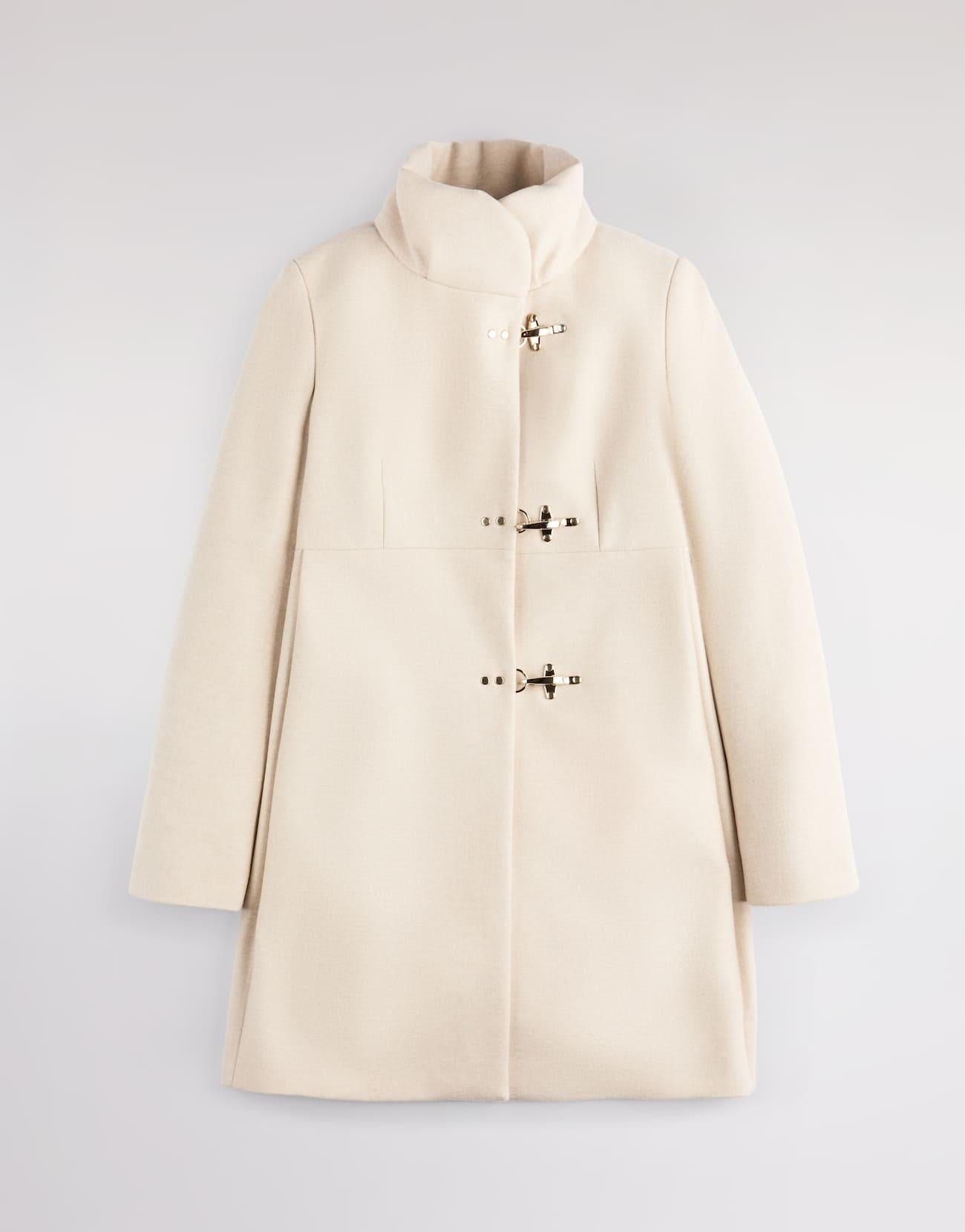 Romantic Coat in Panno di Lana Mélange<BR/> NAW5051Y050XMY C002 FAY
