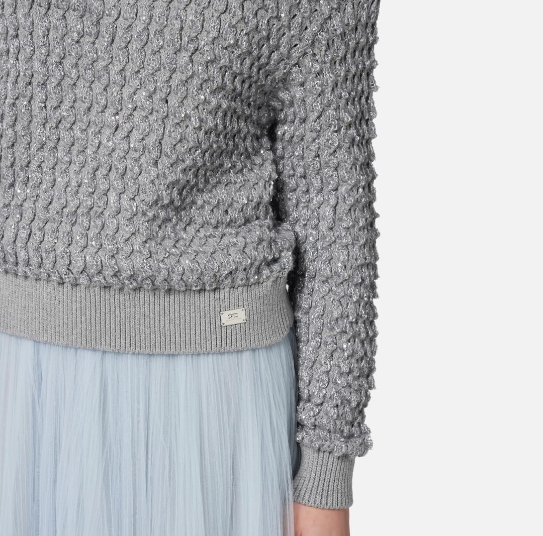 Maglia in bouclé con paillettes MK20Q56E2 431 ELISABETTA FRANCHI