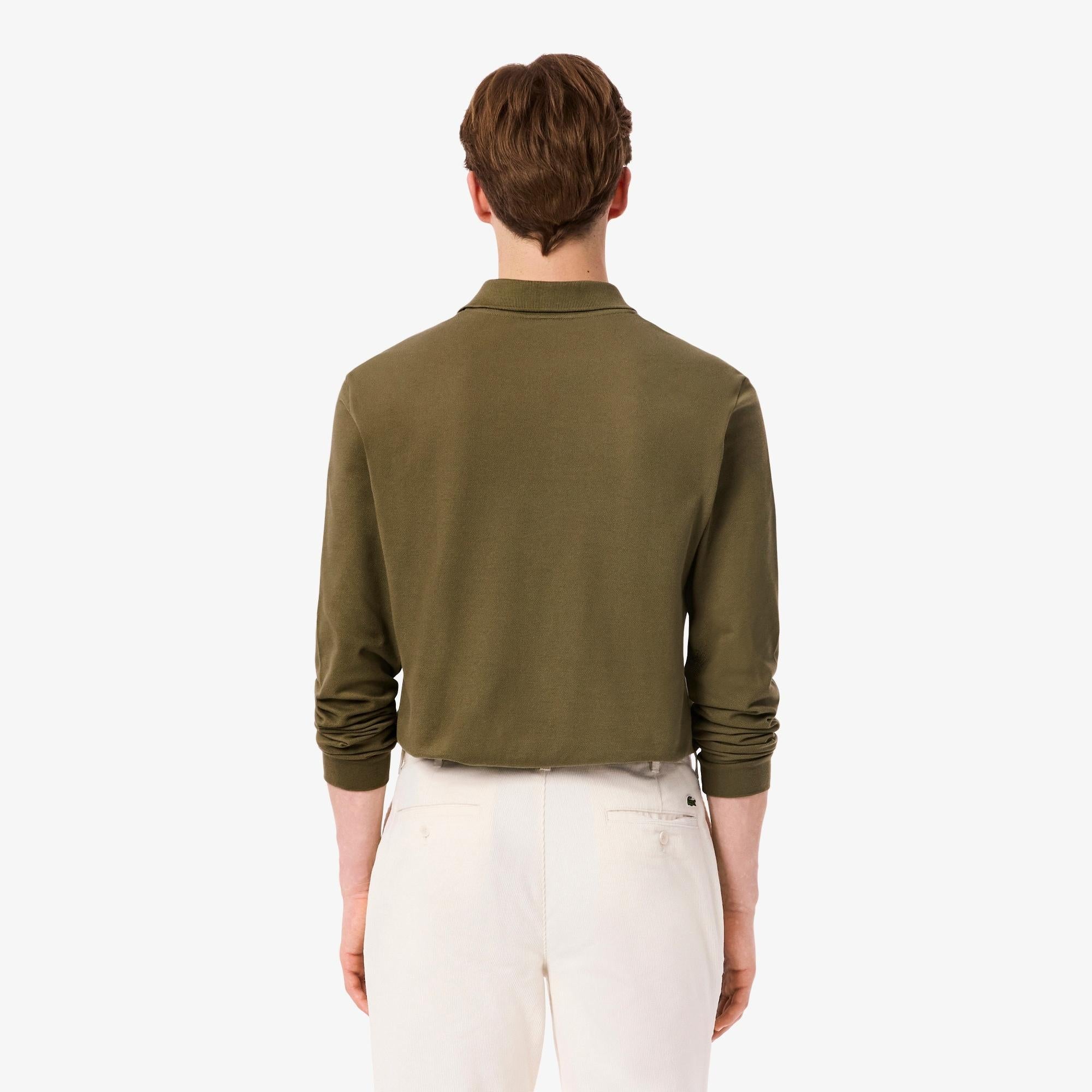 Polo in cotone a manica lunga L1312 E9F LACOSTE