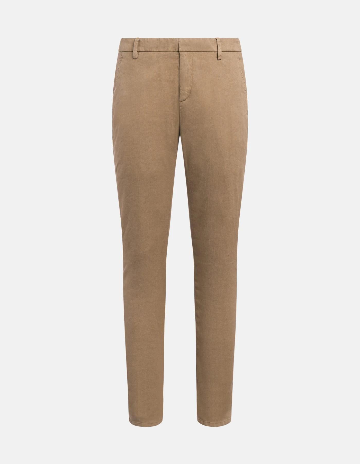 Pantaloni Gaubert slim in gabardina compact<BR/> UP235GS0096UPTD 733 DONDUP