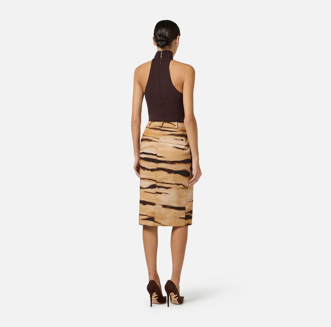 Body in jersey crêpe con dettaglio gioiello BO01761E2 EV9 ELISABETTA FRANCHI
