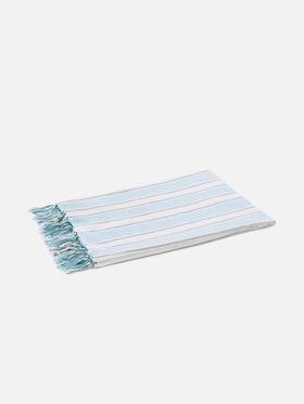 Telo mare Foutas Lighta righe azzurre e bianche con logo ricamato<BR/> FOUL002 00938L MC2 SAINT BARTH