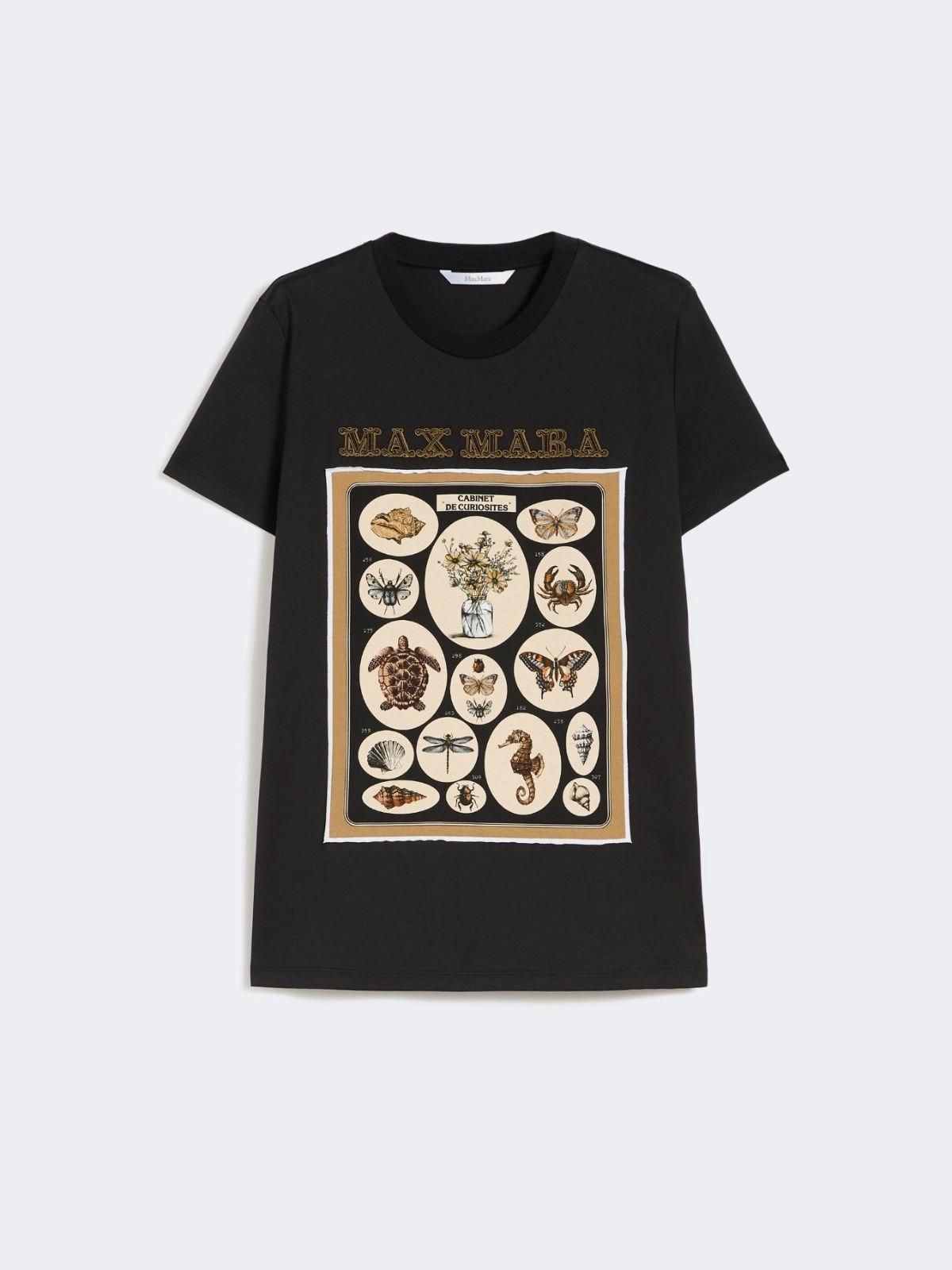 T-shirt in jersey di cotone - Nero<BR/> MXMSPADINO 018 MAX MARA