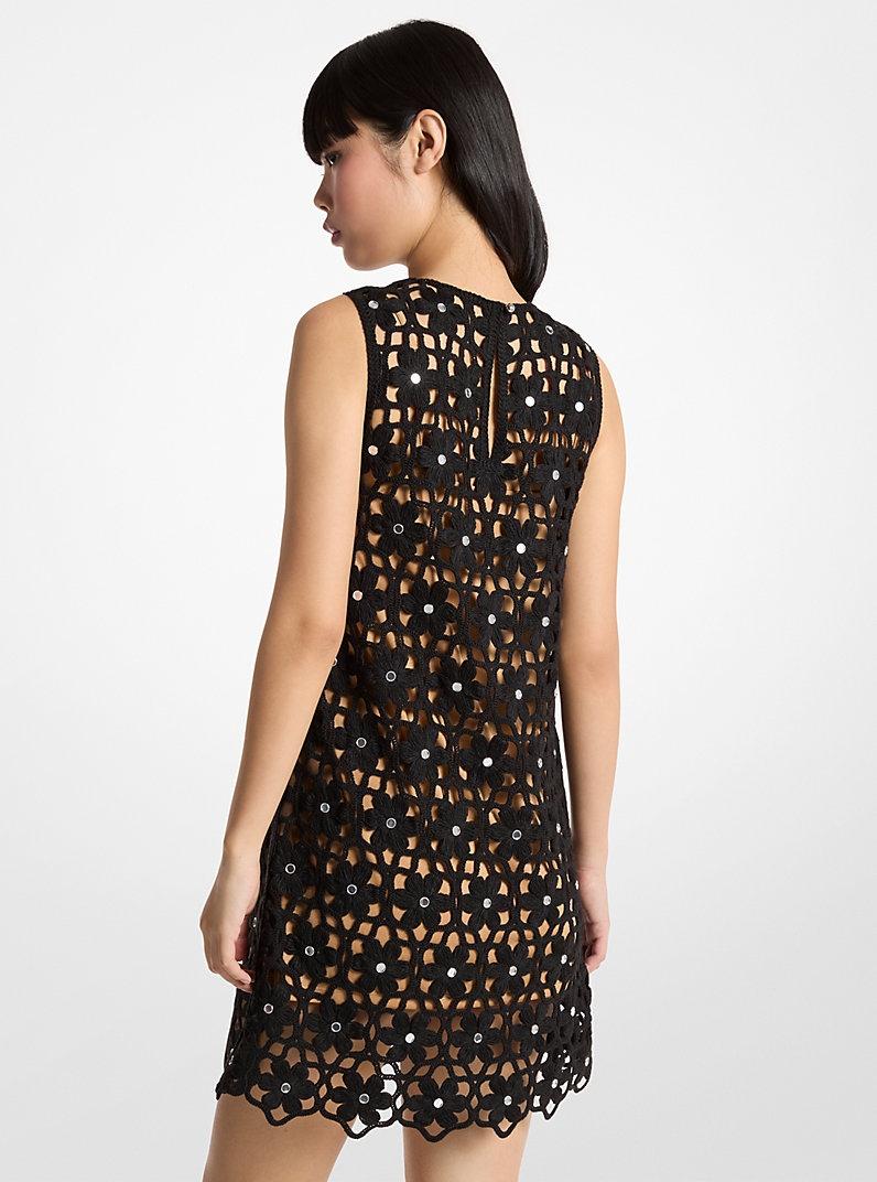 Abito in crochet floreale con decorazioni a specchio<BR/> MS683CWKNE 001 MICHAEL KORS
