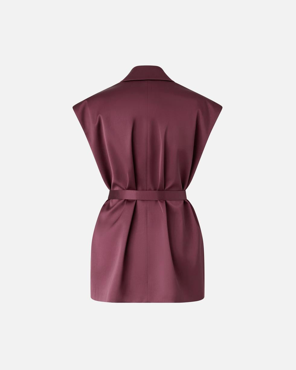 Giacca smanicata in satin<BR/> 106585A1Y5 R57 PINKO