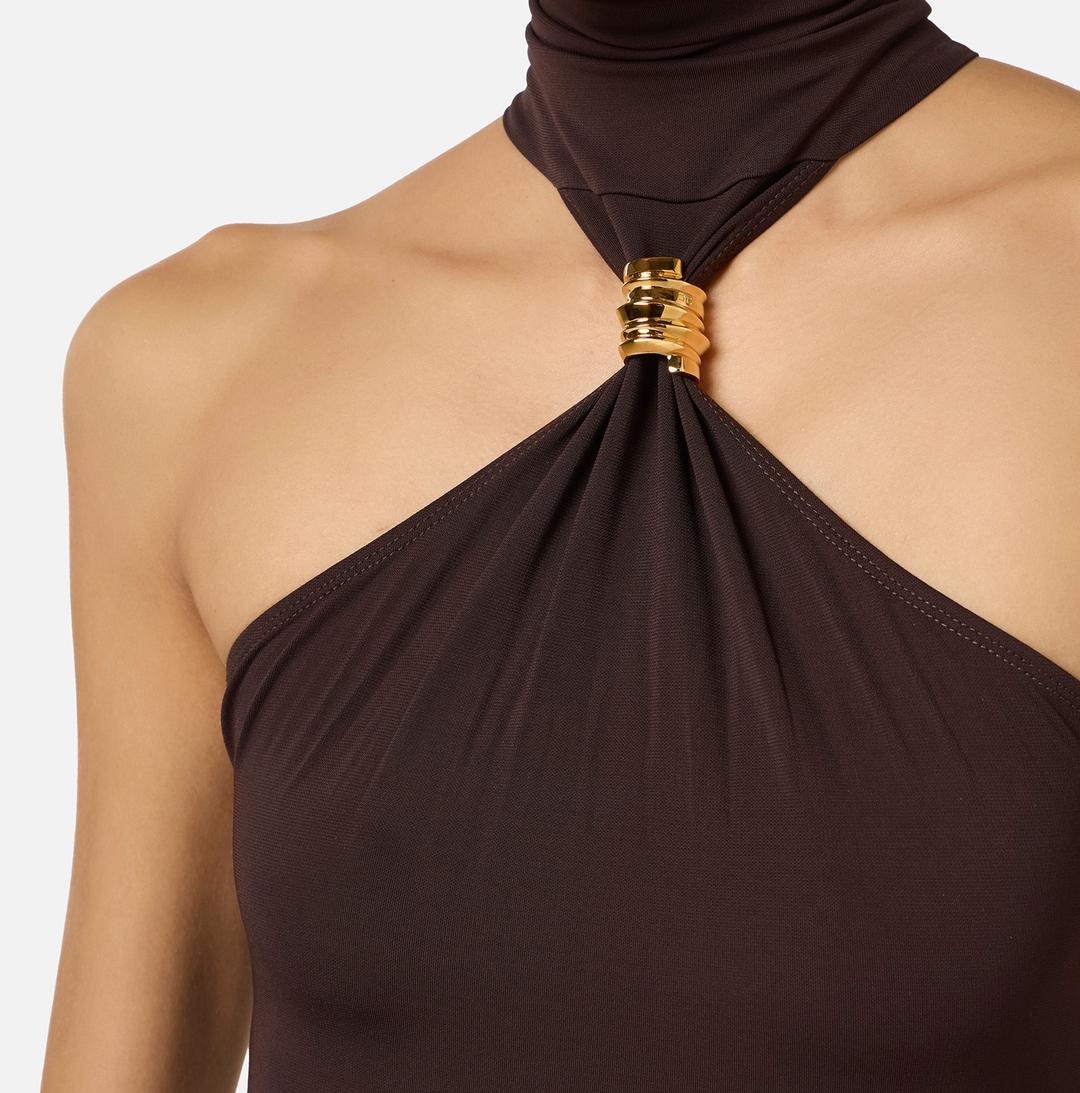 Body in jersey crêpe con dettaglio gioiello BO01761E2 EV9 ELISABETTA FRANCHI