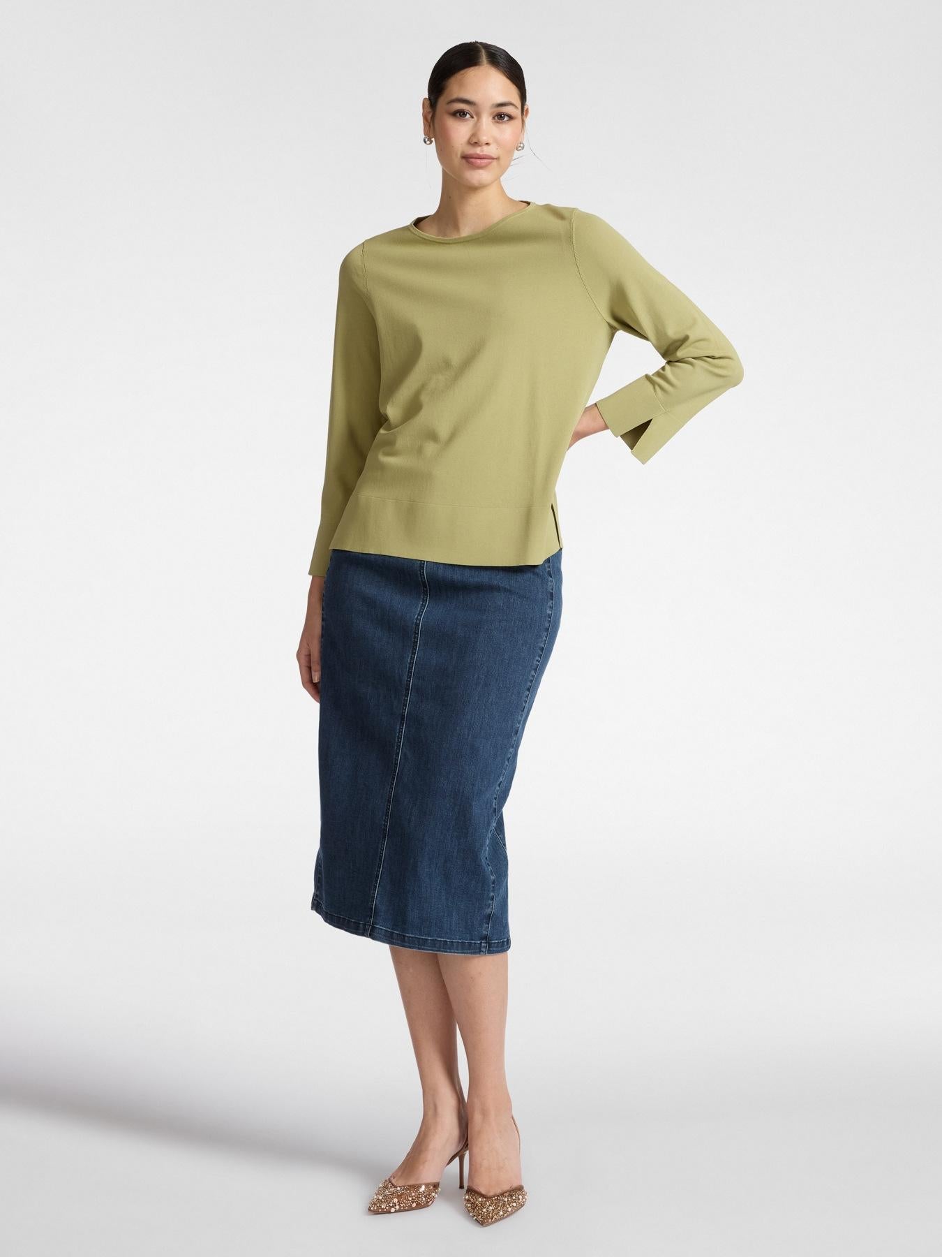 Maglia tinta unita misto viscosa<BR/> M561Z100751N 15 ELENA MIRO