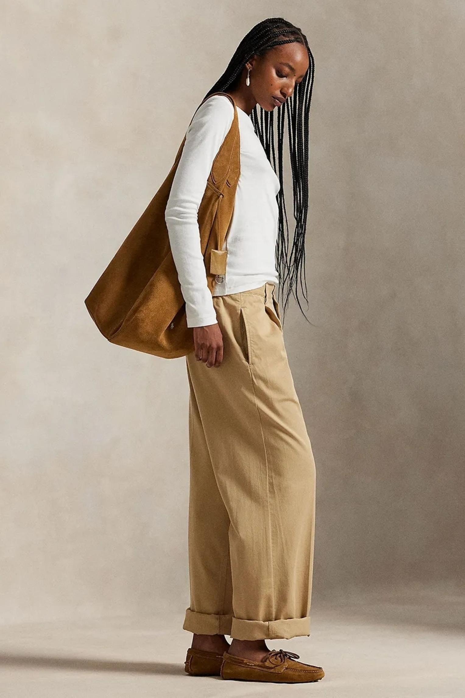 Pantalone donna in misto cotone 211A96676 001 RALPH LAUREN