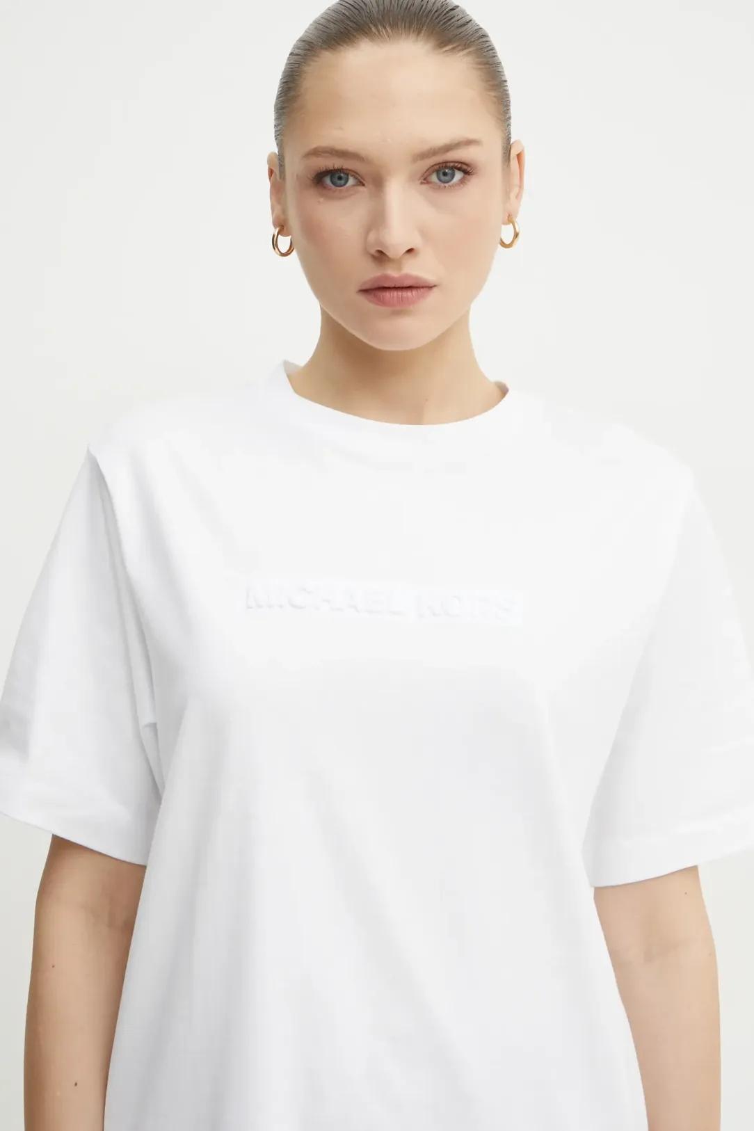 T-shirt con logo goffrato