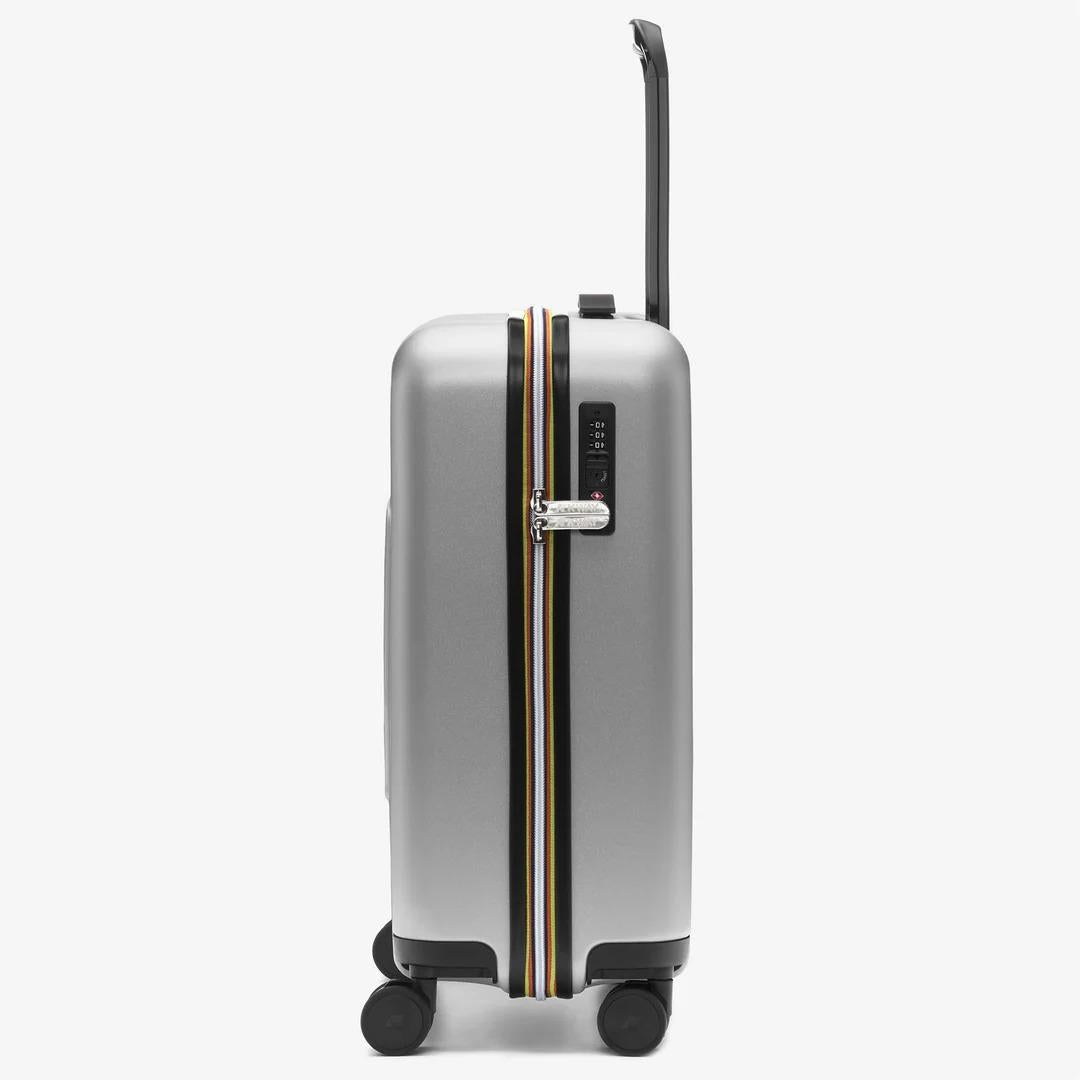EUDOXIE LOGO<BR/>GREY MD<BR/>Trolley rigido unisex grigio con ruote girevoli K81372W 08Y K-WAY