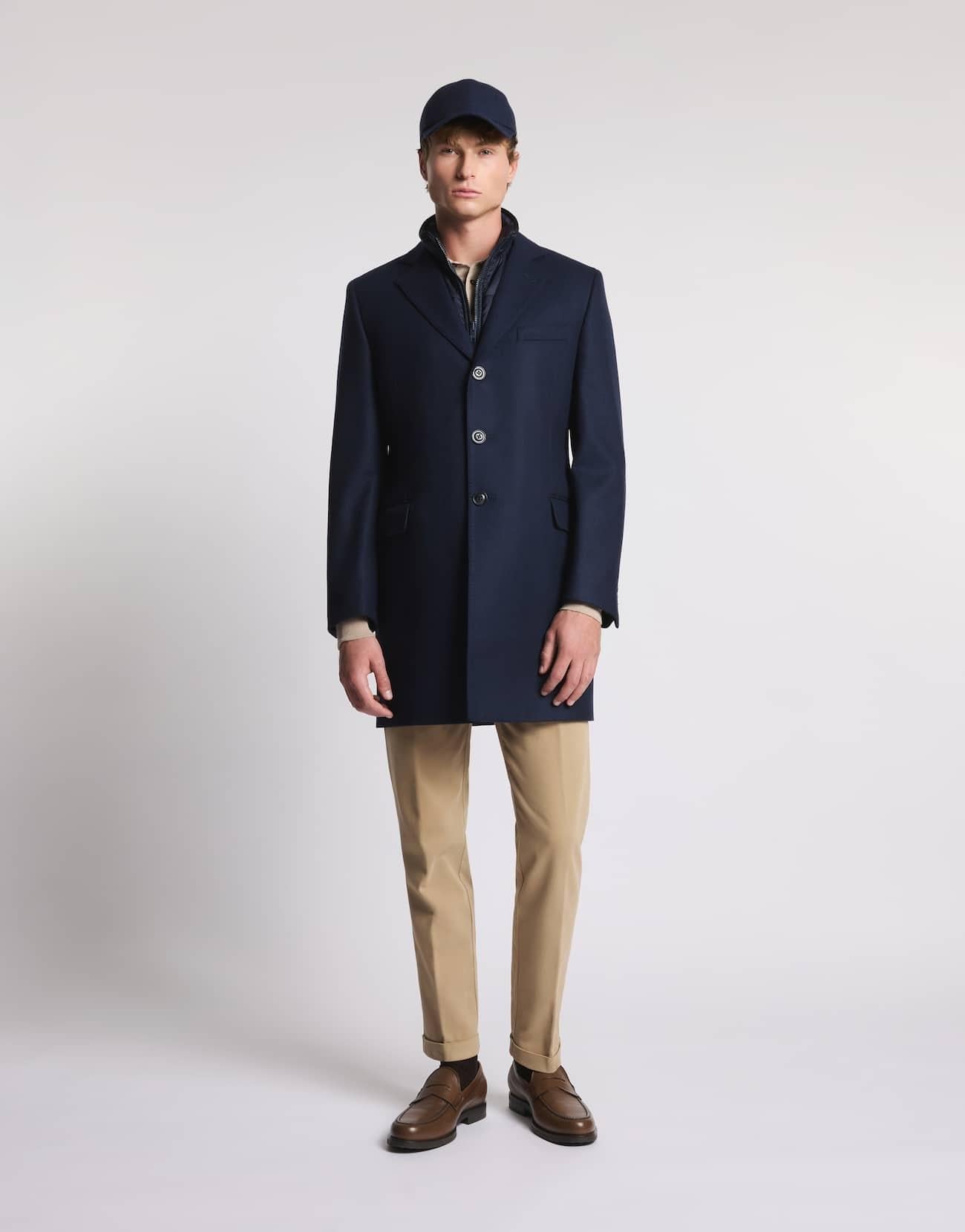 Double Coat in Panno di Lana e Cashmere<BR/> NAM53511390GAH U802 FAY