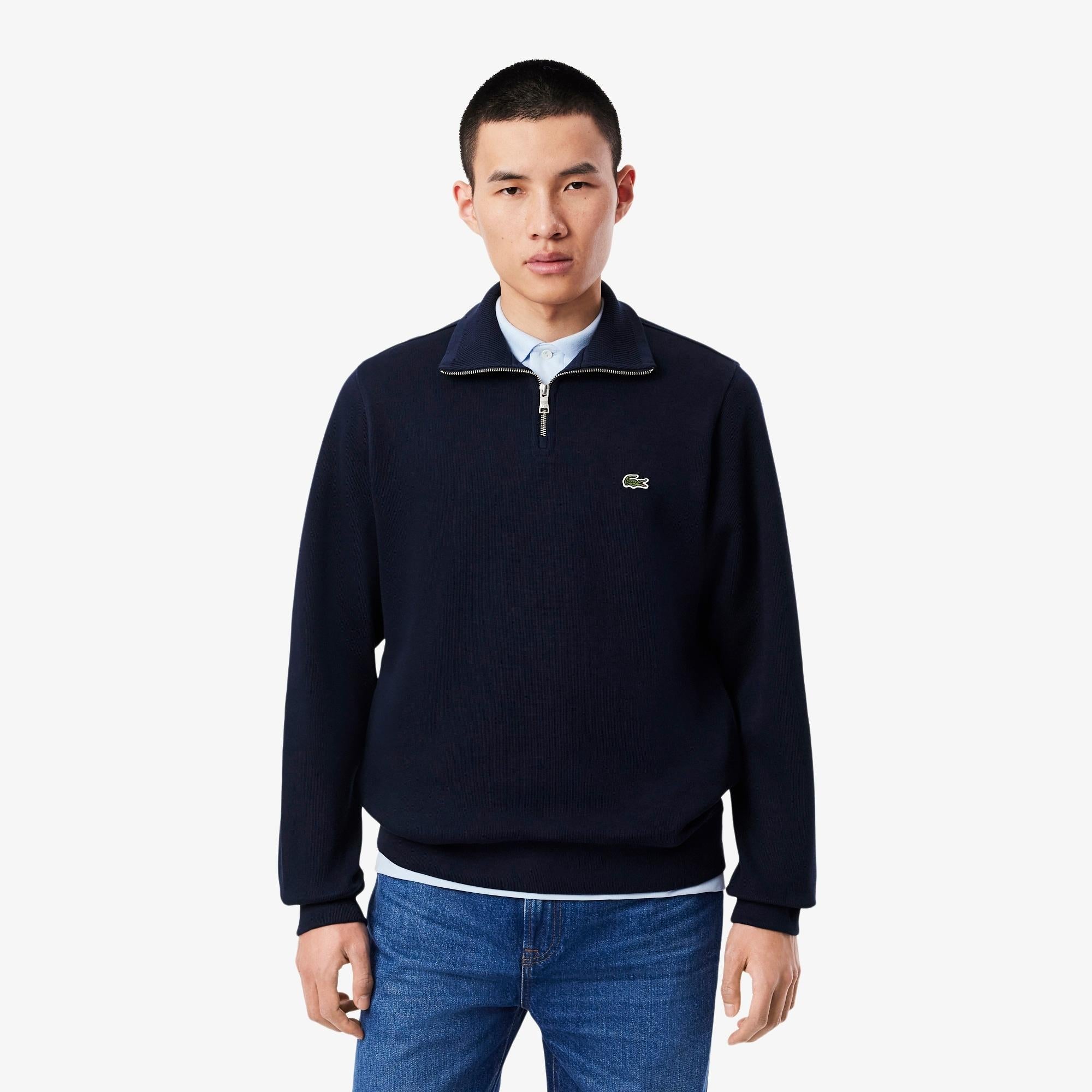 Maglia in cotone a mezza zip SH1927 166 LACOSTE