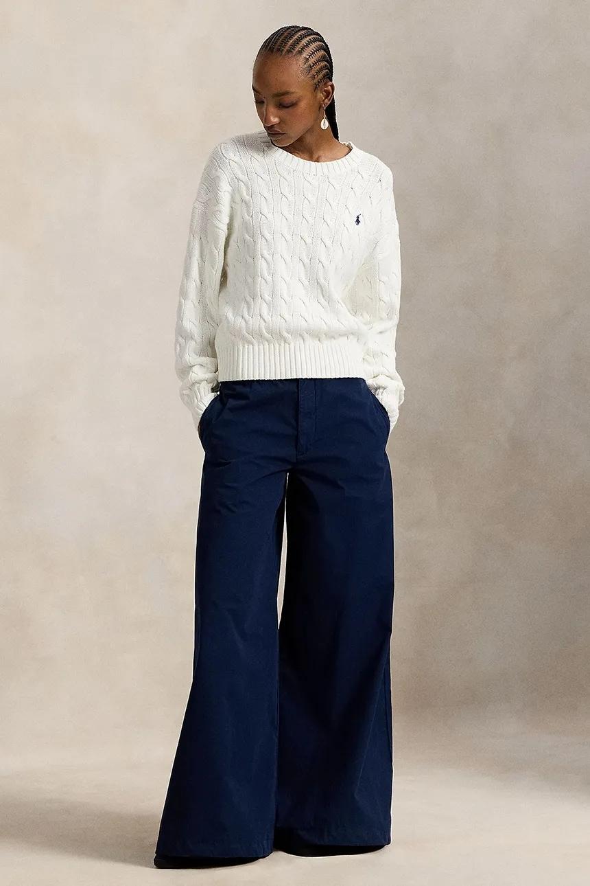 Maglione in cotone con lavorazione a trecce 211A96245 003 RALPH LAUREN