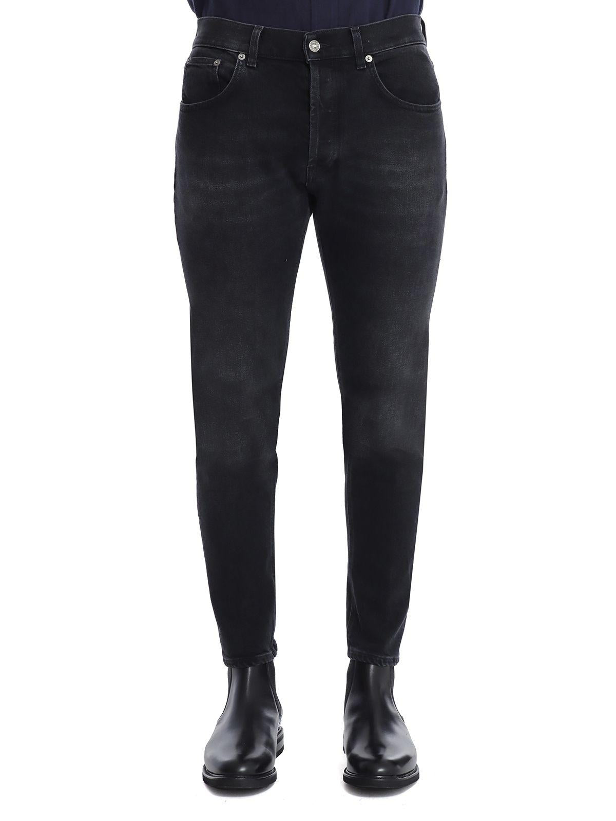 Jeans Dian carrot in denim stretch<BR/> UP576DS0369LM3 999 DONDUP