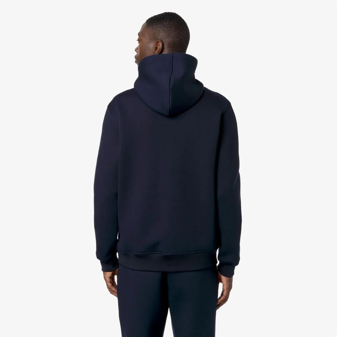 RAINER SPACER<BR/>BLUE DEPTH<BR/>Giacca Fleece Calda Uomo Blu con Cappuccio Regolabile K2141DW K89 K-WAY