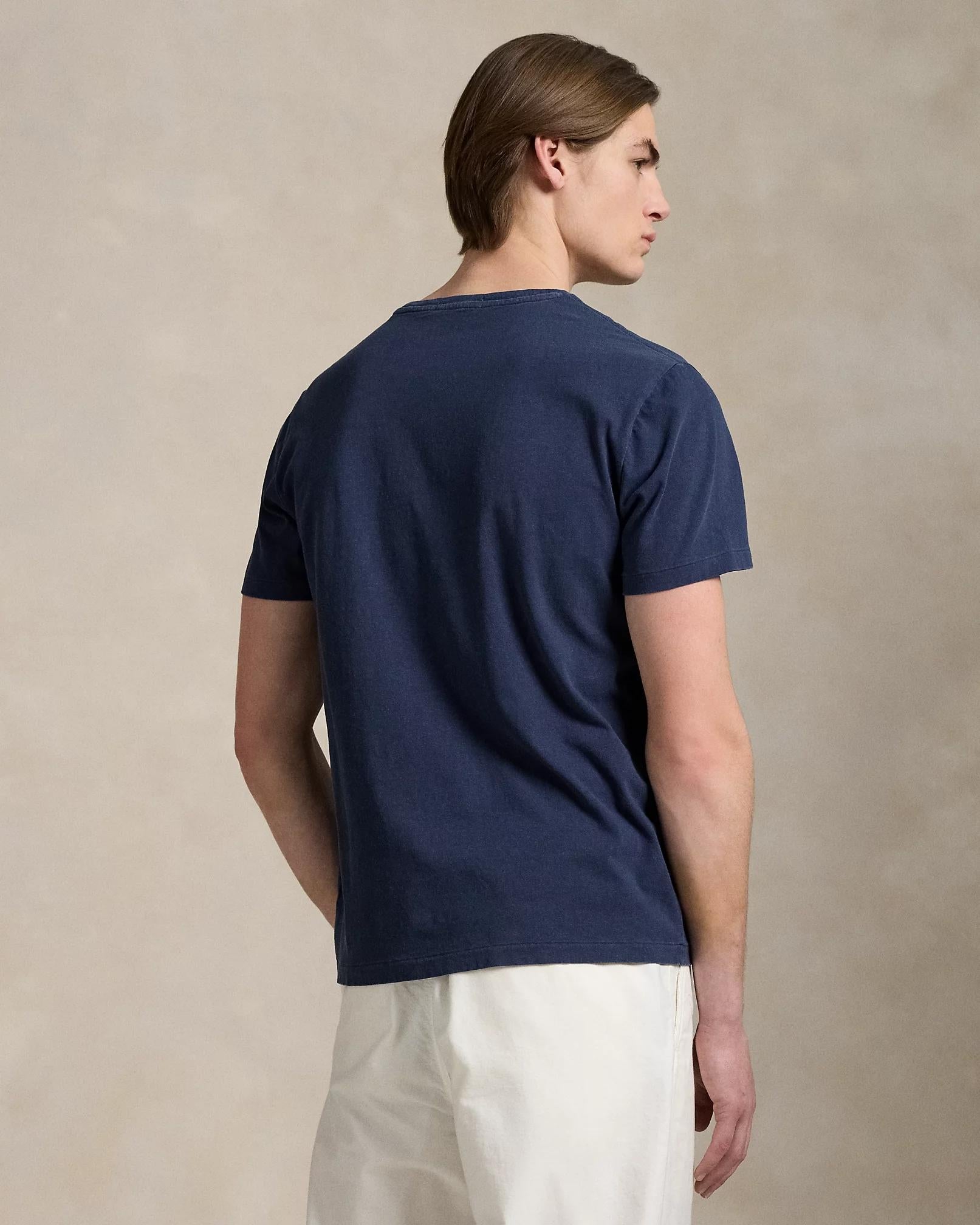Maglietta standard in cotone e lino
