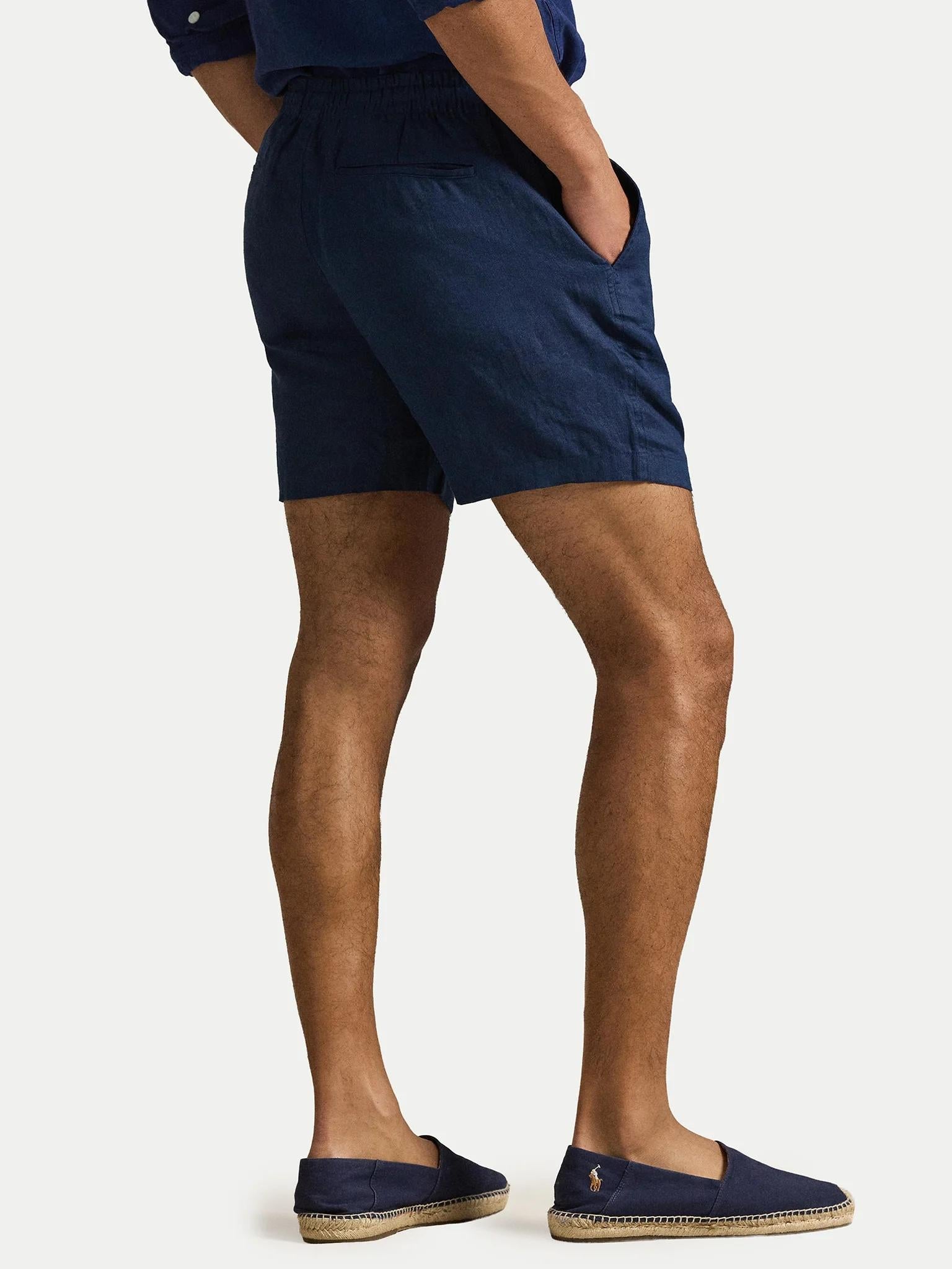 Pantaloncini puro lino con coulisse 710P08205 001 RALPH LAUREN