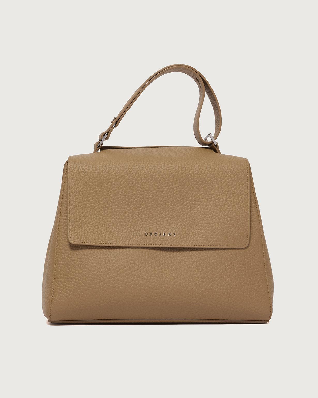 Borsa Sveva Soft Media a spalla in pelle con tracolla<BR/> BT2006SOF BISCOTTO ORCIANI