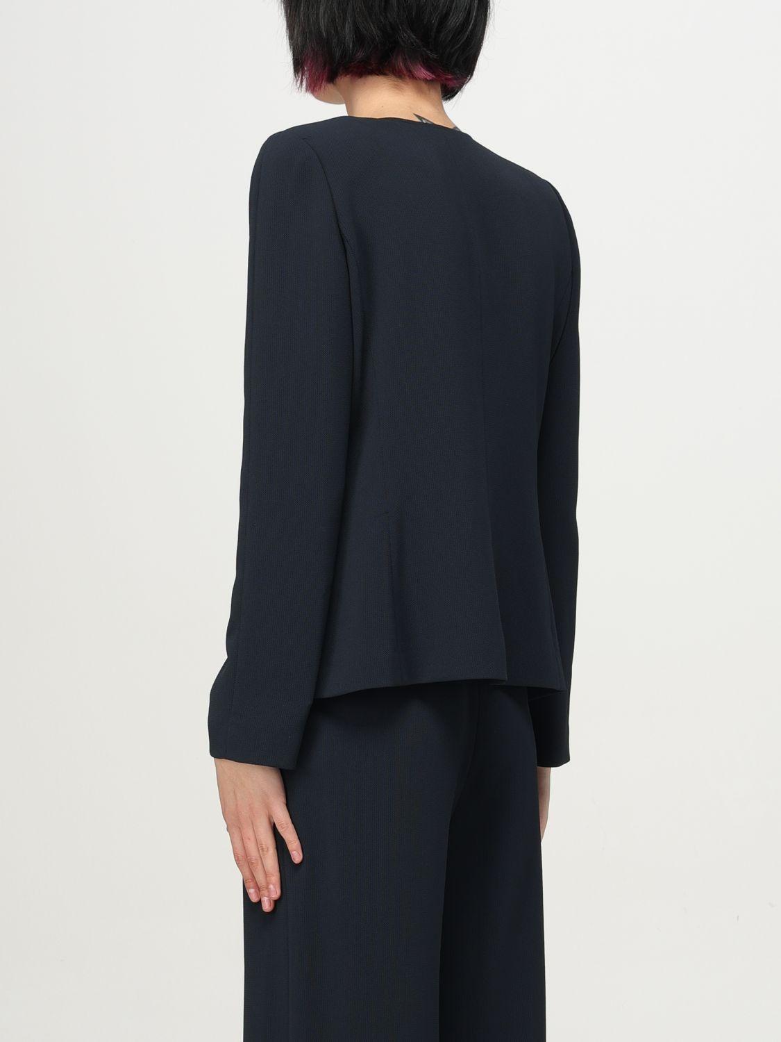 Giacca girocollo con plissé frontale EW000850AF12514 UB115 ARMANI