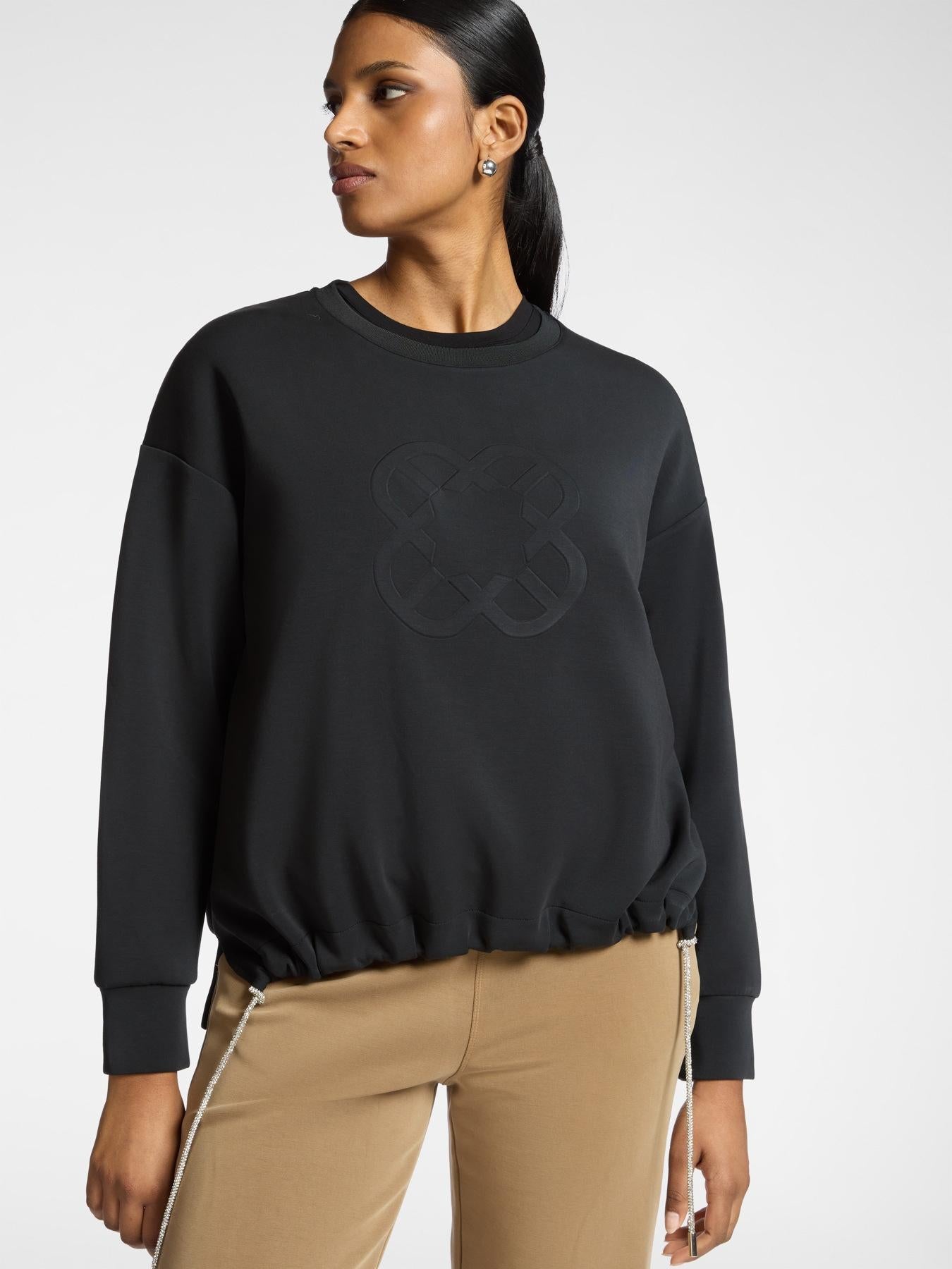Felpa in scuba con logo Monogram<BR/> G878Z000531N 33 ELENA MIRO