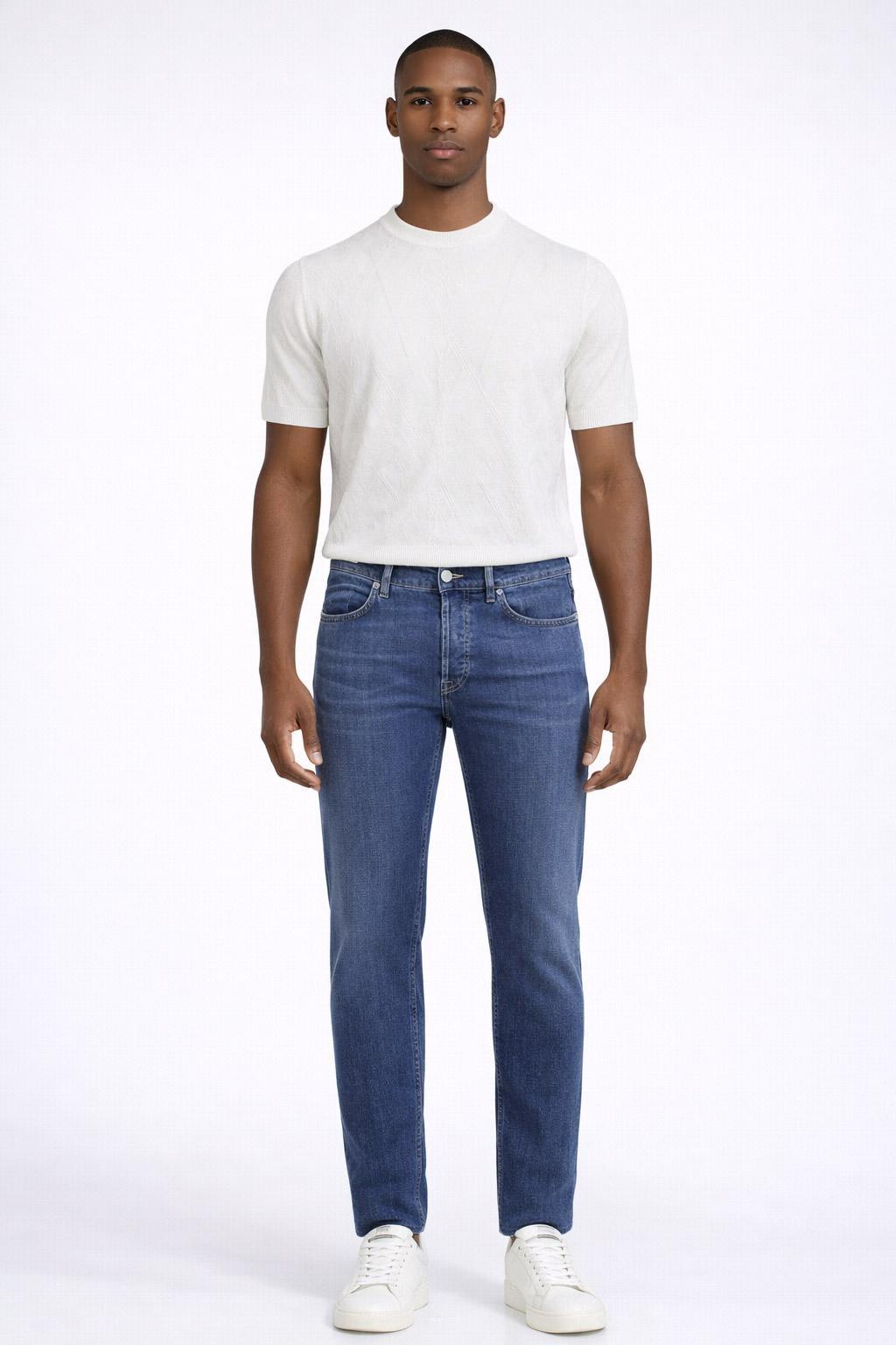 Jeans Uomo 5 Tasche Denim Stretch Used D0050 N SIVIGLIA
