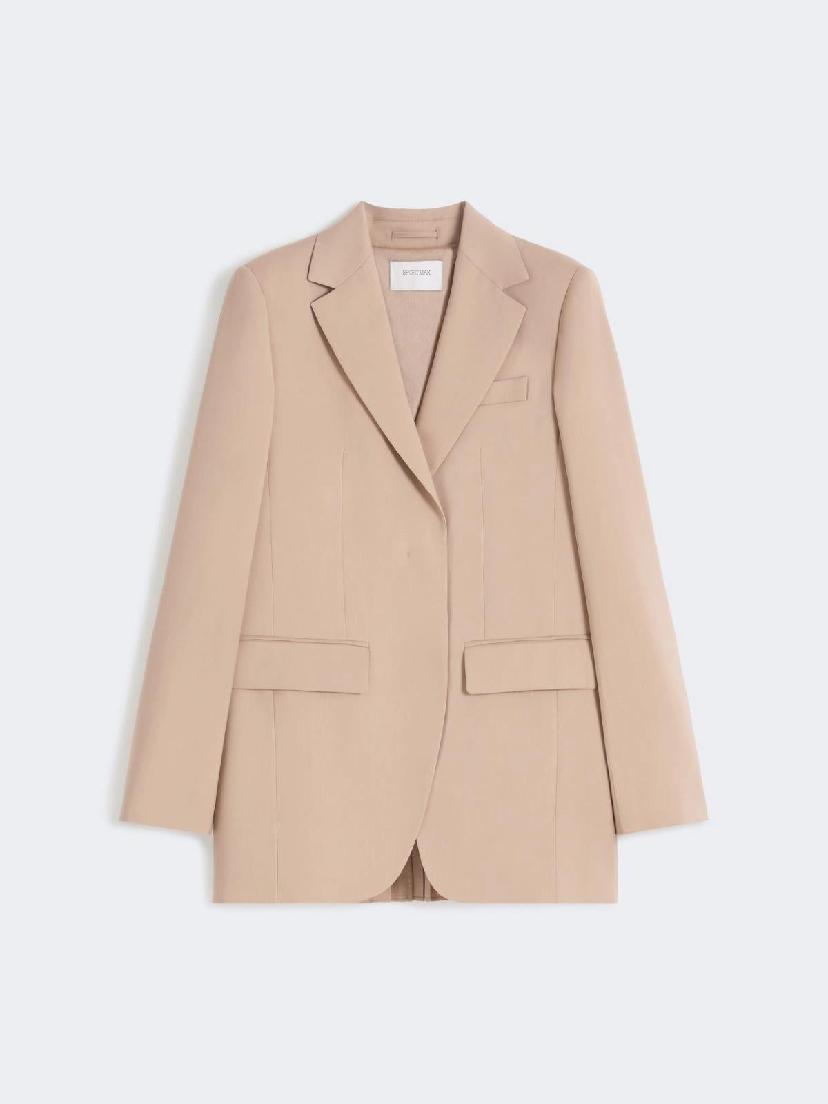 Blazer sartoriale in lana con retro in plissé - Beige<BR/> SPXMELA 001 SPORTMAX