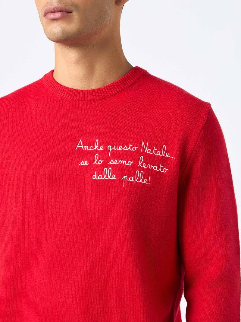 Maglione uomo in misto lana collo a giro