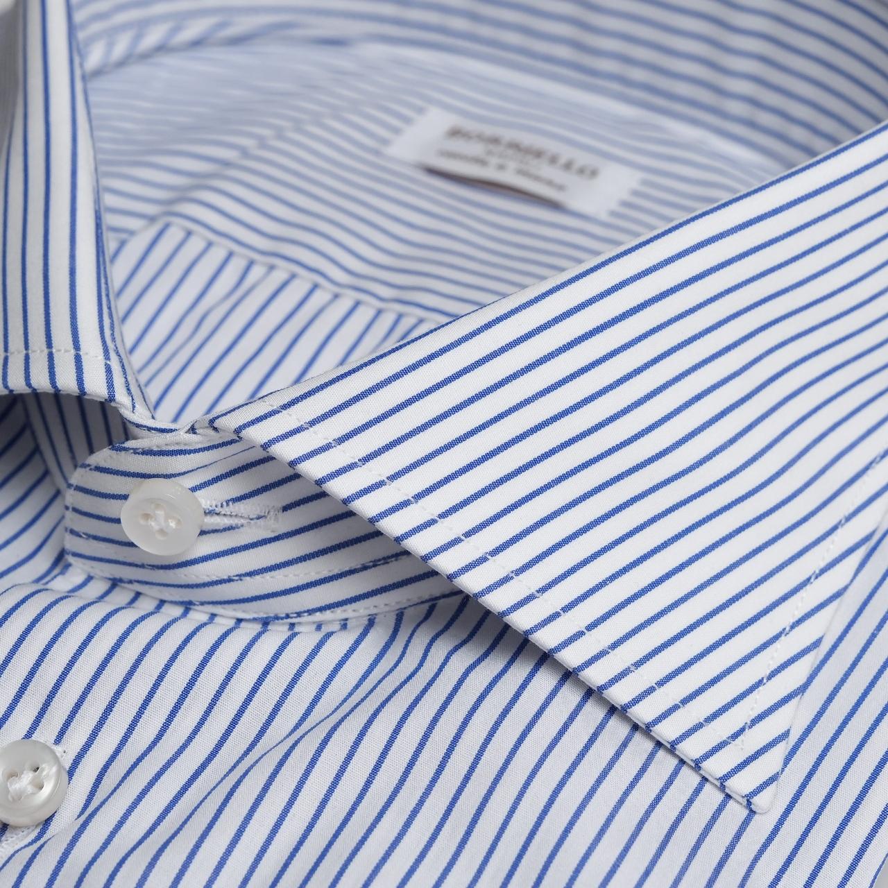 Camicia riga bianca e blu<BR/> 1401MARECHIARO 29 BORRIELLO