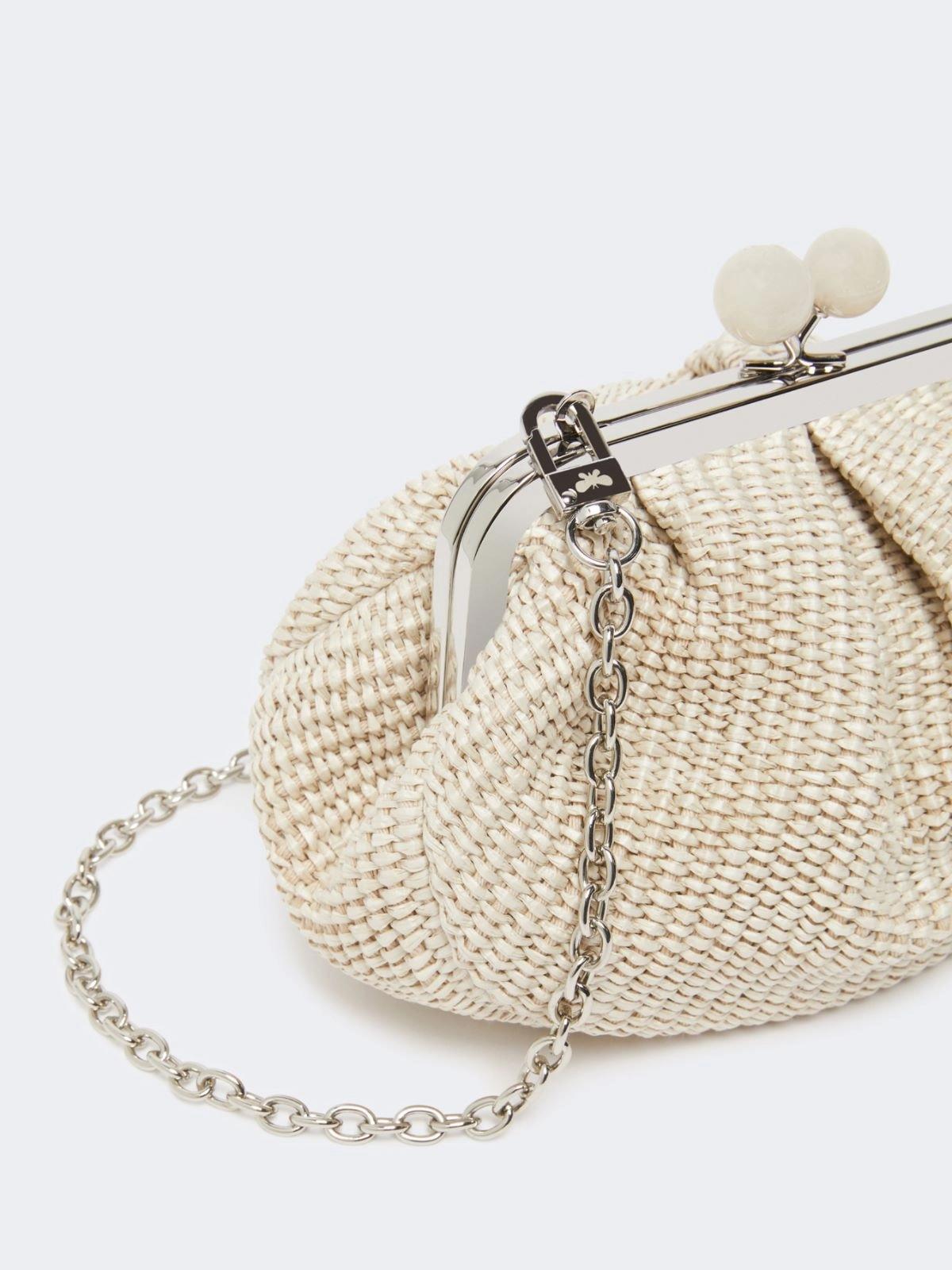 Pasticcino Bag small effetto rafia - TORTORA<BR/> WKAPALMAS 050 WEEKEND