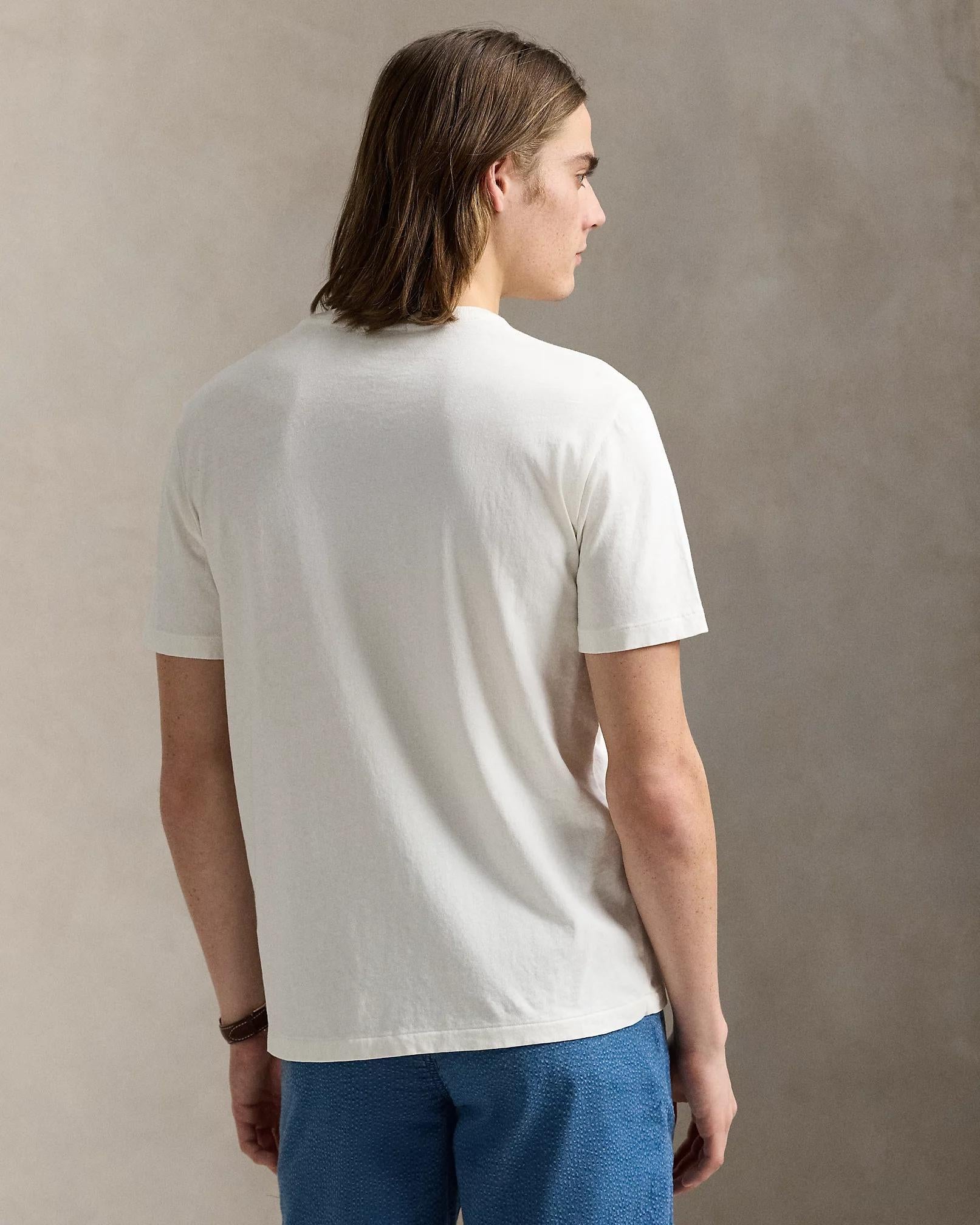Maglietta standard in cotone e lino