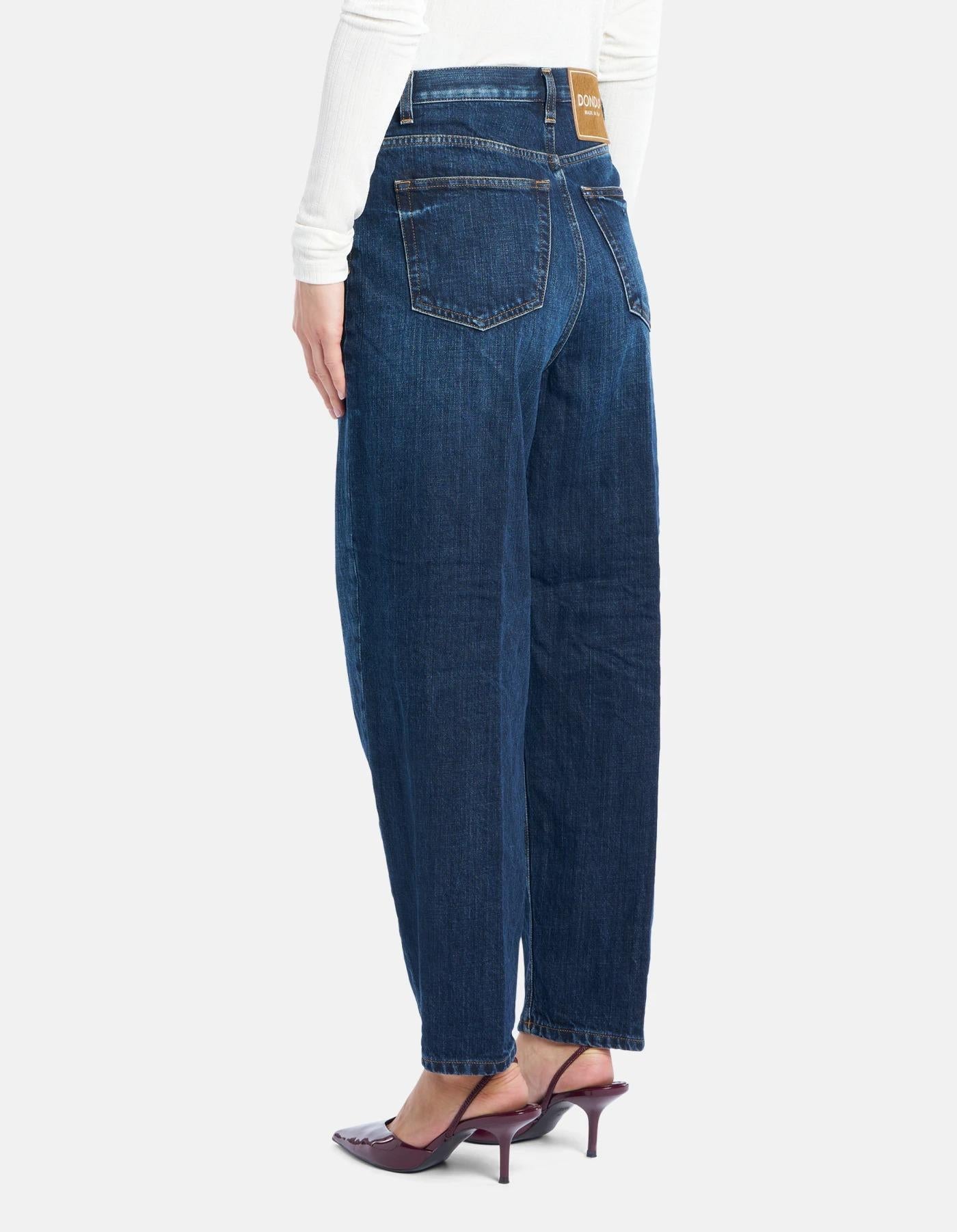 Jeans Bessie loose in denim fisso<BR/> DP784DFE311LL1 800 DONDUP
