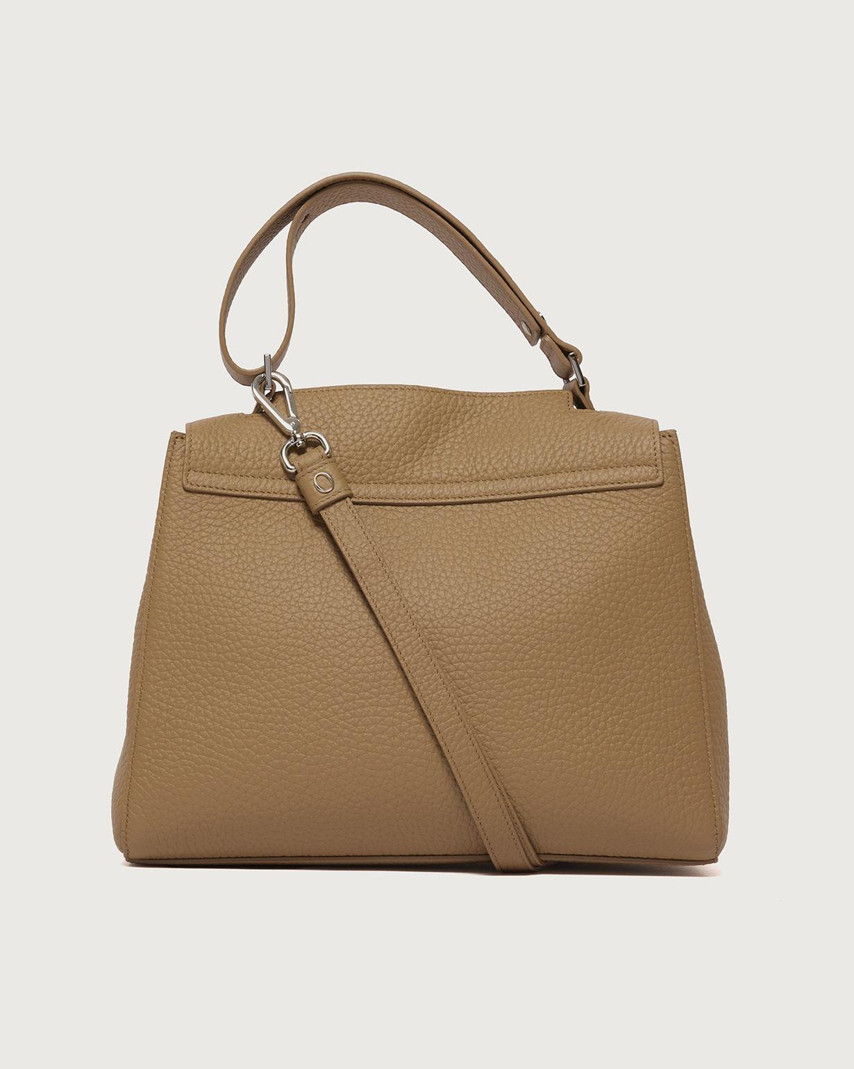 Borsa Sveva Soft Media a spalla in pelle con tracolla<BR/> BT2006SOF BISCOTTO ORCIANI