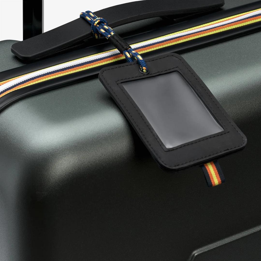EUDOXIE LOGO<BR/>GREEN BLACKISH<BR/>Borsa trolley unisex in policarbonato K81372W WMR K-WAY