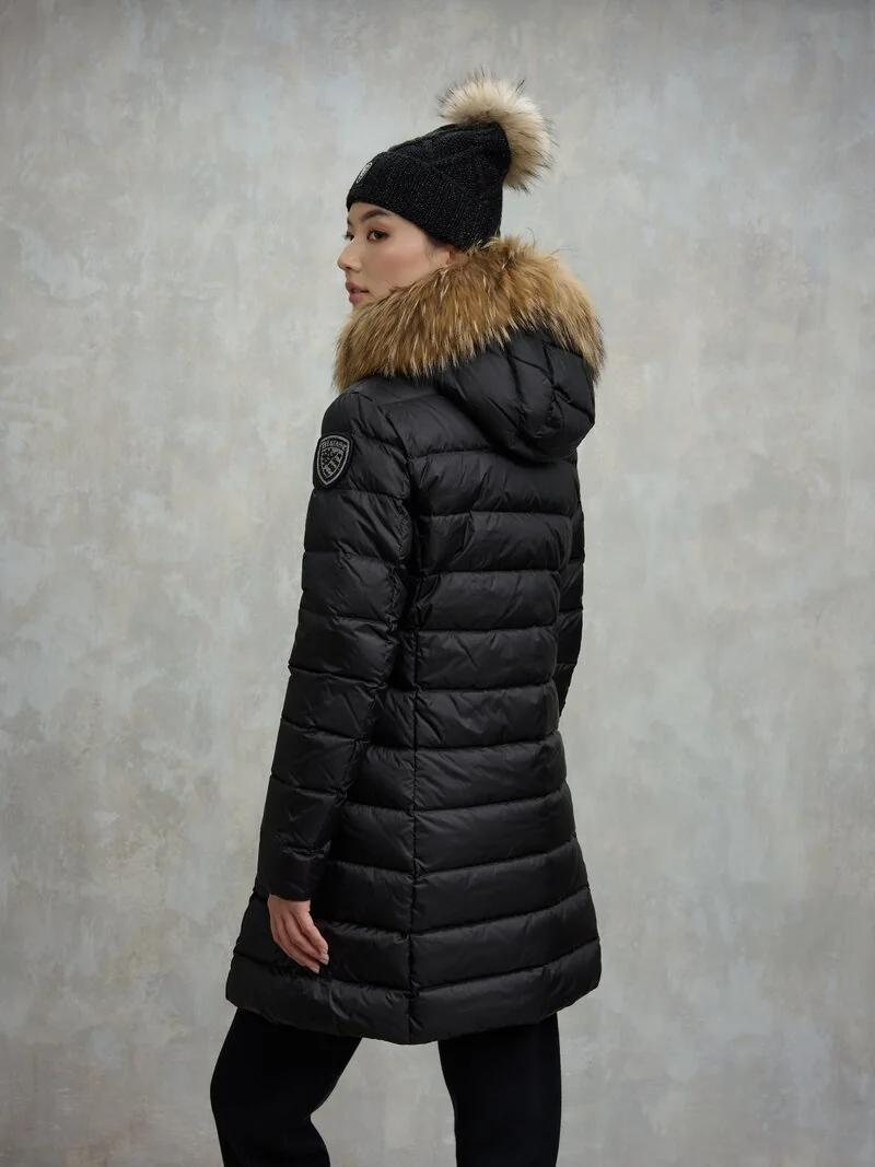 PIUMINO LUNGO CON PELLICCIA KRISTIN<BR/><BR/><BR/> BLDK03103 6047/999EI BLAUER