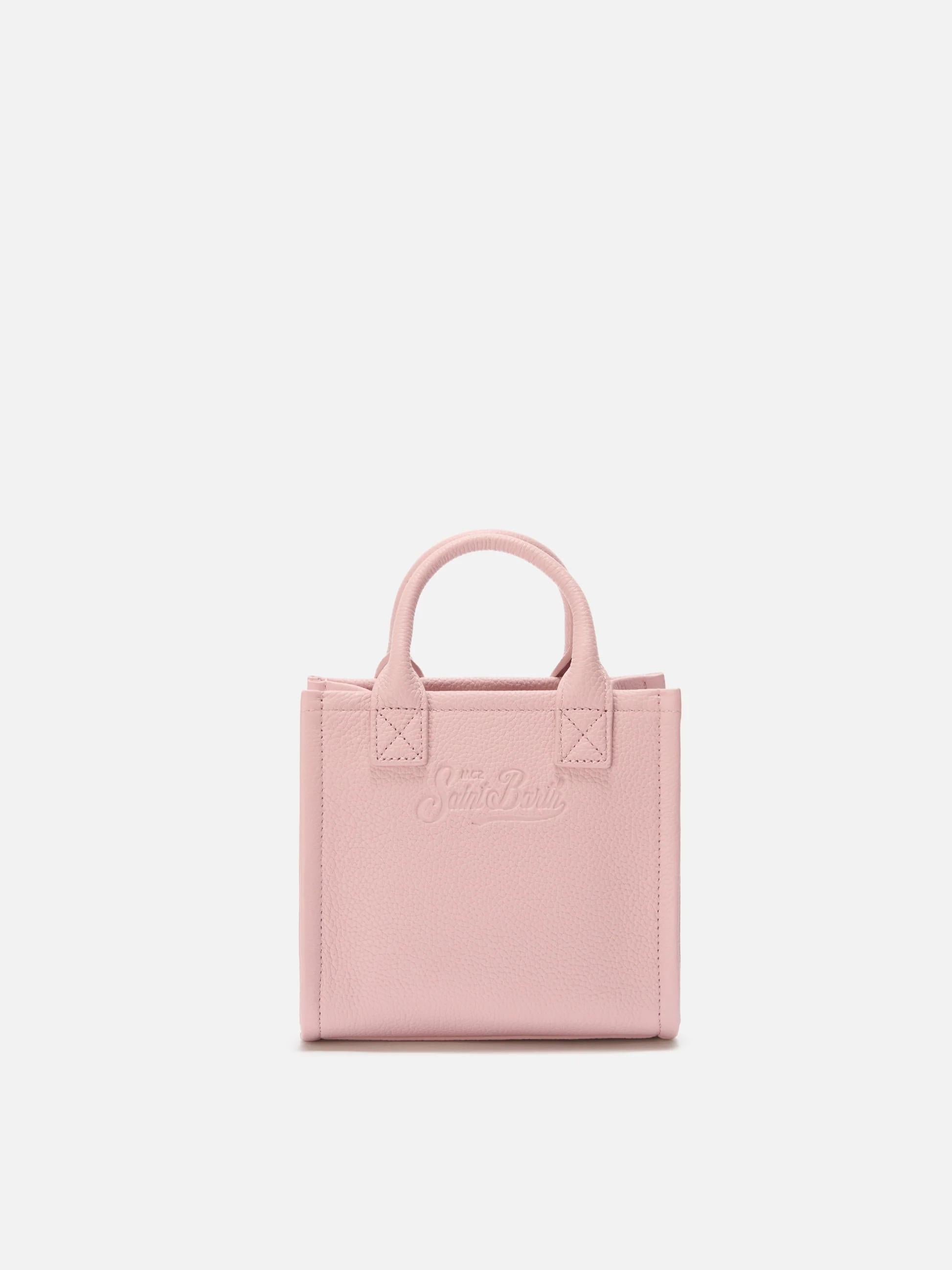 Borsa a spalla Vanity Bag Mini in pelle martellata rosa VANMI001 00642I MC2 SAINT BARTH