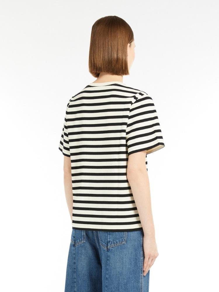 T-shirt donna girocollo in jersey di cotone a righe SATRAPO 011 WEEKEND