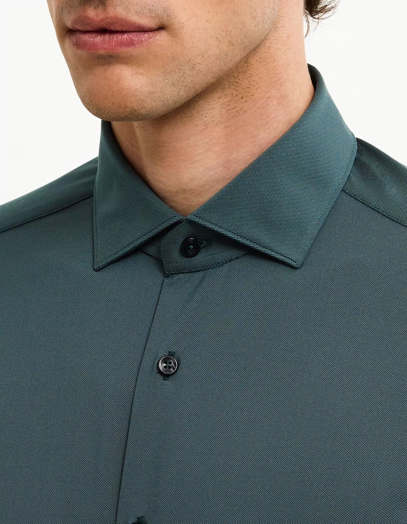 Camicia Collo francese piccolo Tinta Unita Armaturato Ottanio<BR/> ACT53111460 061 XACUS