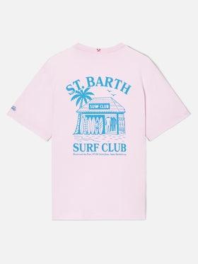 T-shirt Portland rosa con stampa St. Barth Surf Club<BR/> PRL0002 04243L MC2 SAINT BARTH