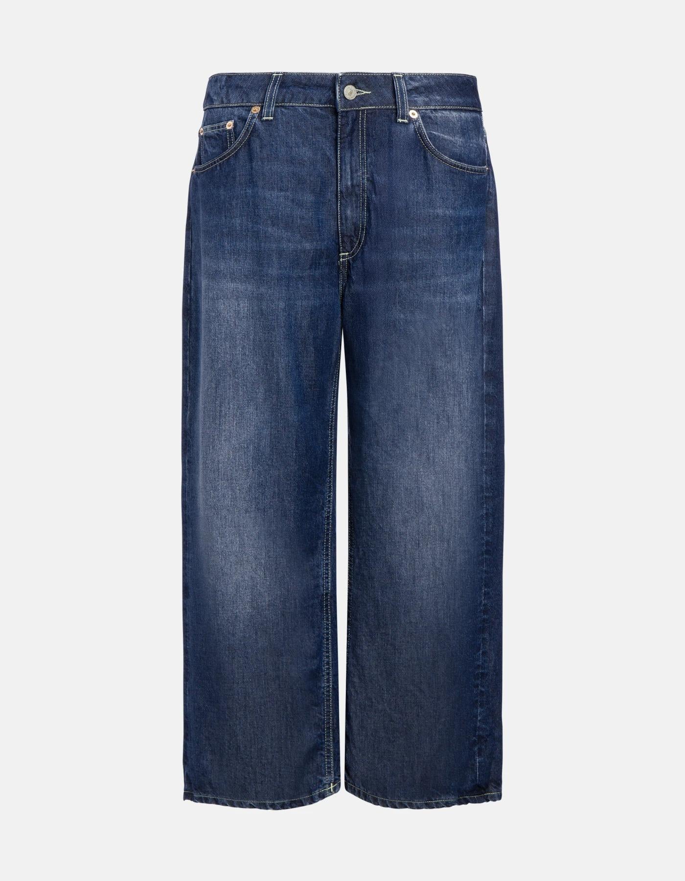 Jeans Tami wide leg in denim fisso lyocell<BR/> DP770DF0266DLZ3 800 DONDUP