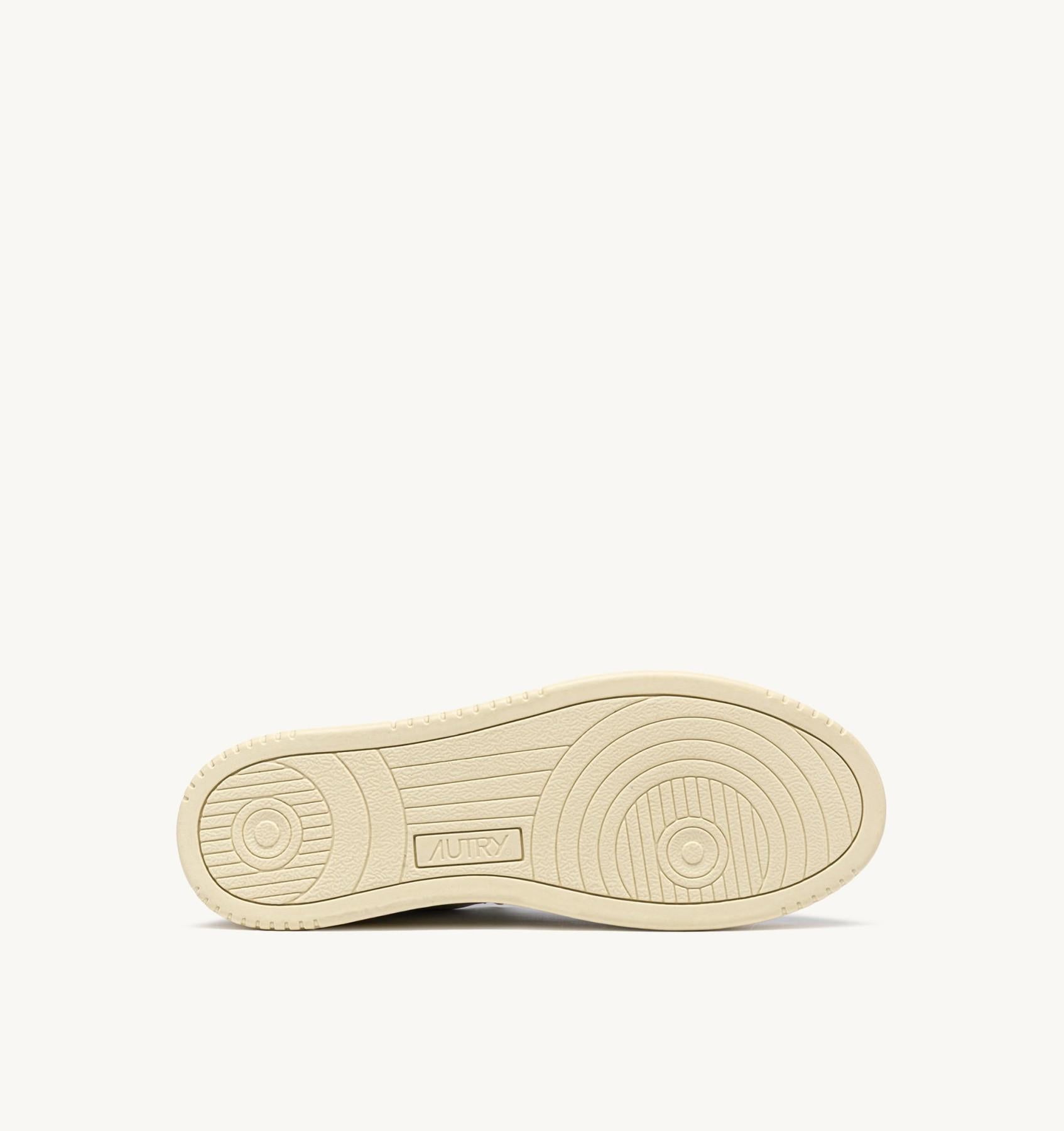 SNEAKERS MEDALIST LOW IN PELLE BIANCA E SPICY ORANGE<BR/> AULM TB03 AUTRY ACTION SHOES